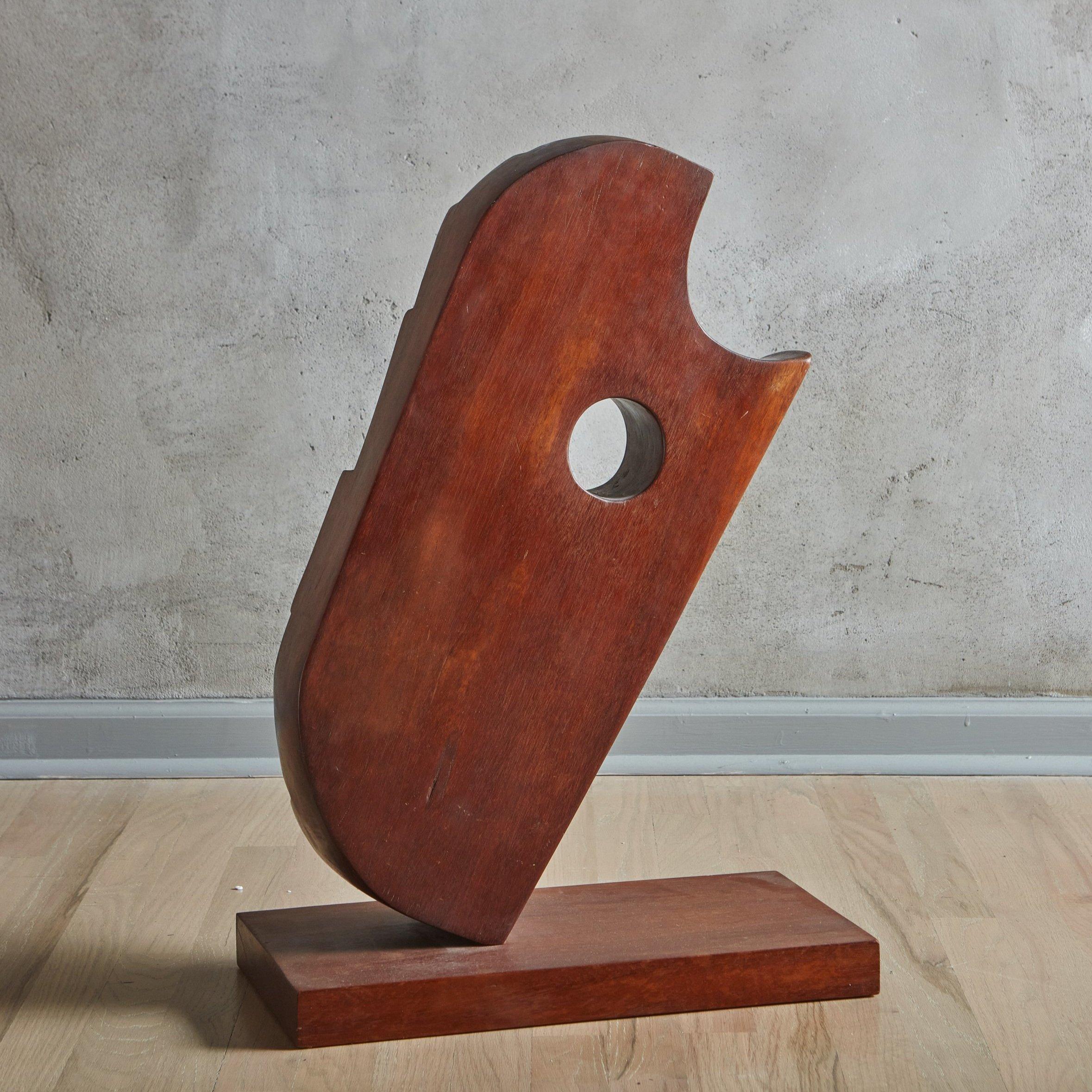 Geometric Wooden Sculpture by Suzanne Sumner, 1970s For Sale 2