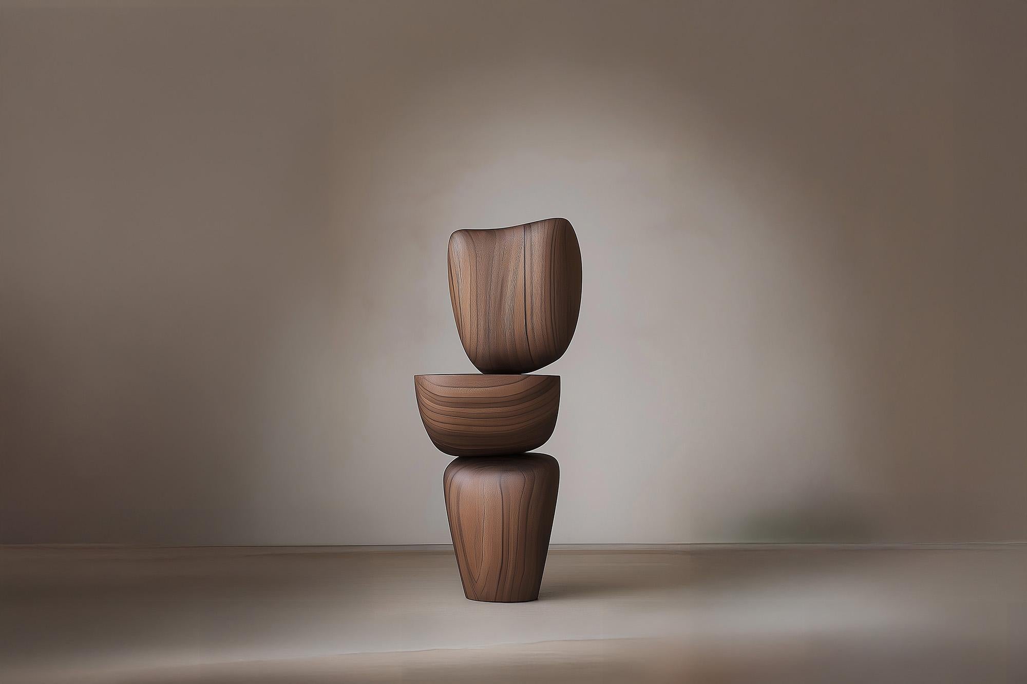 Mid-Century moderno Scultura geometrica in legno Lull No79 - Pezzo forte di NONO per H. Contemporary in vendita