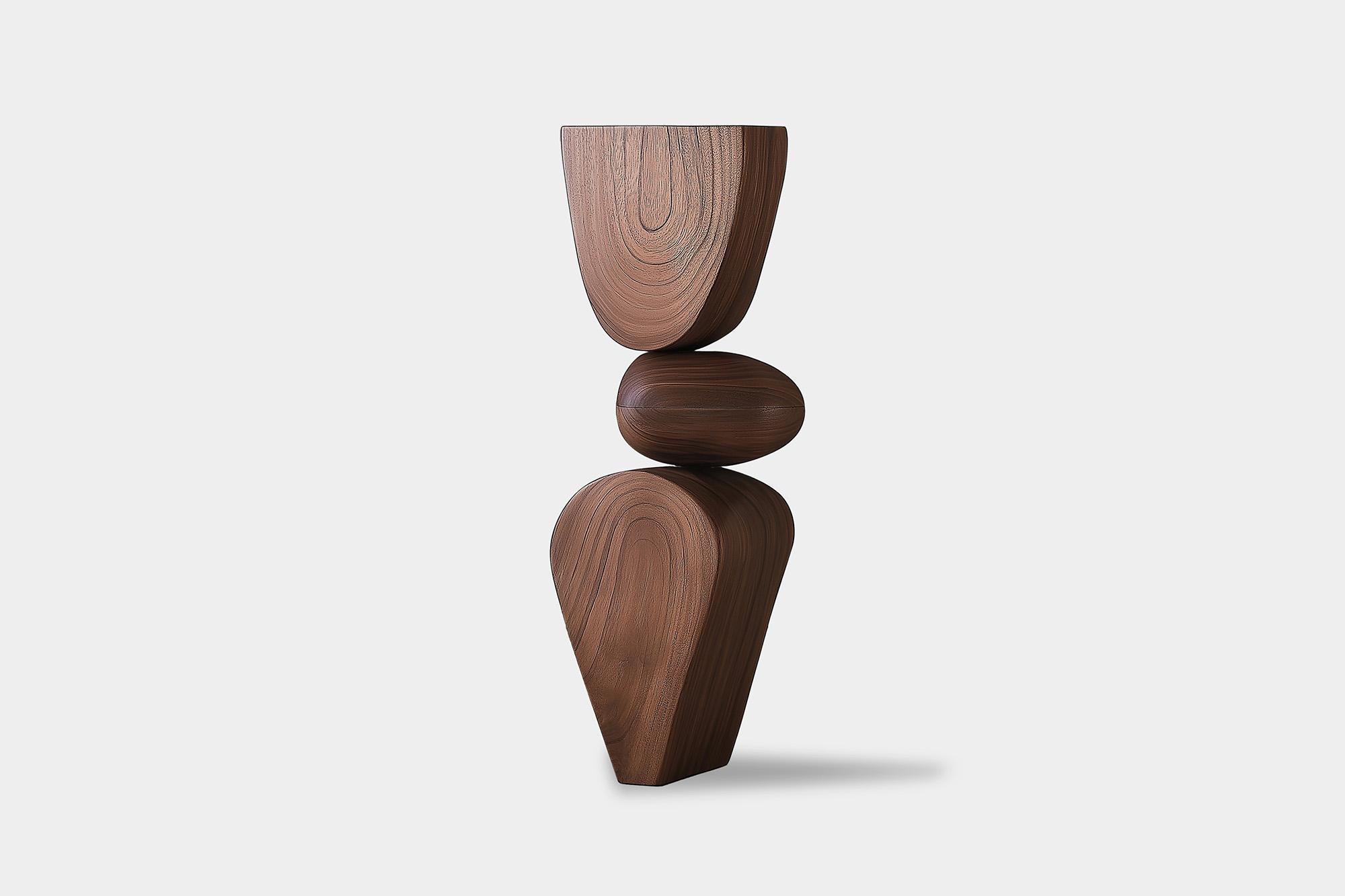 Geometric Wooden Sculpture Lull No95 – A Decorative Object by NONO