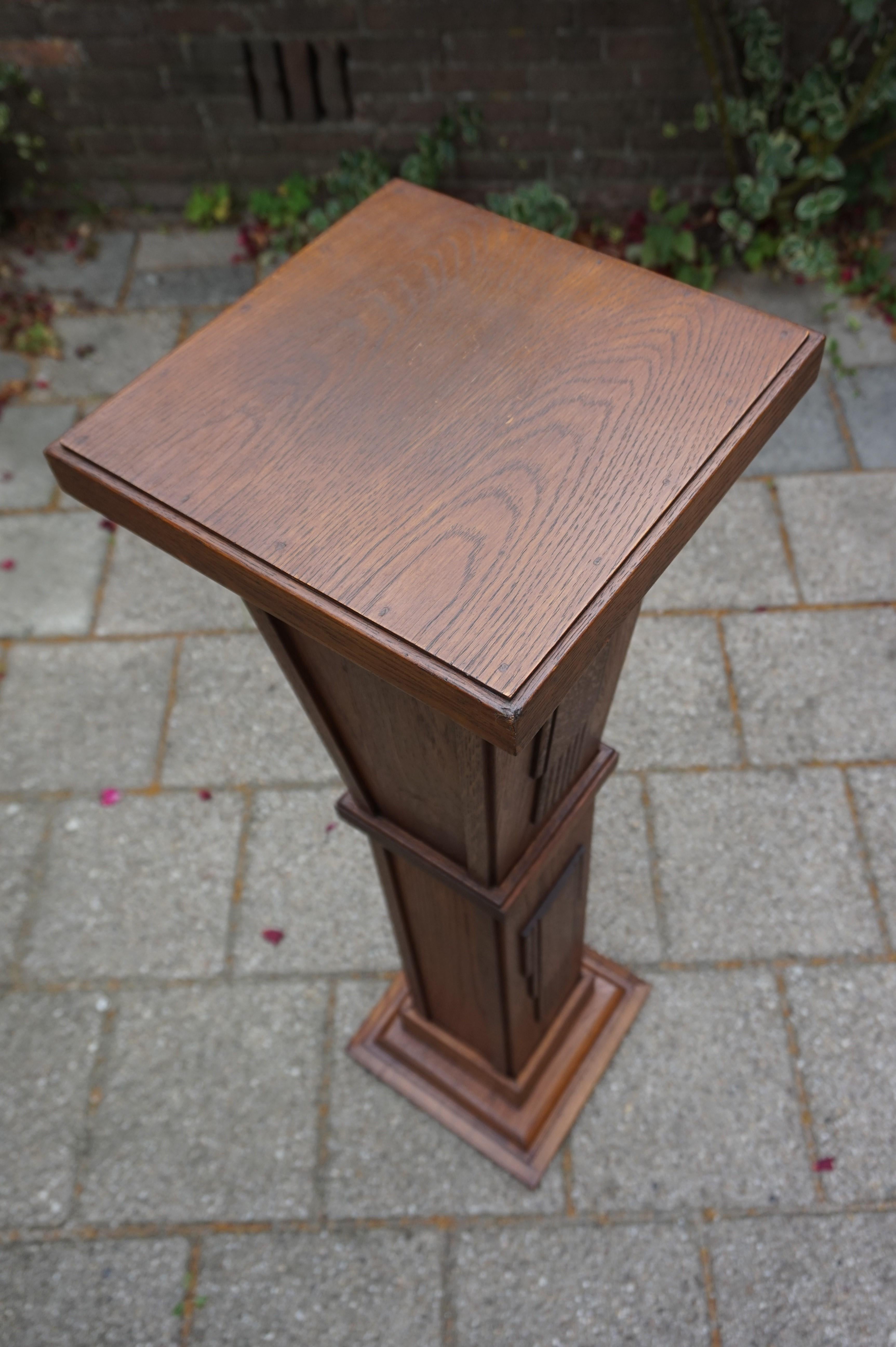 Hand-Crafted Geometrical Art Deco Pedestal / Sculpture Stand for Busts Sculptures Vases