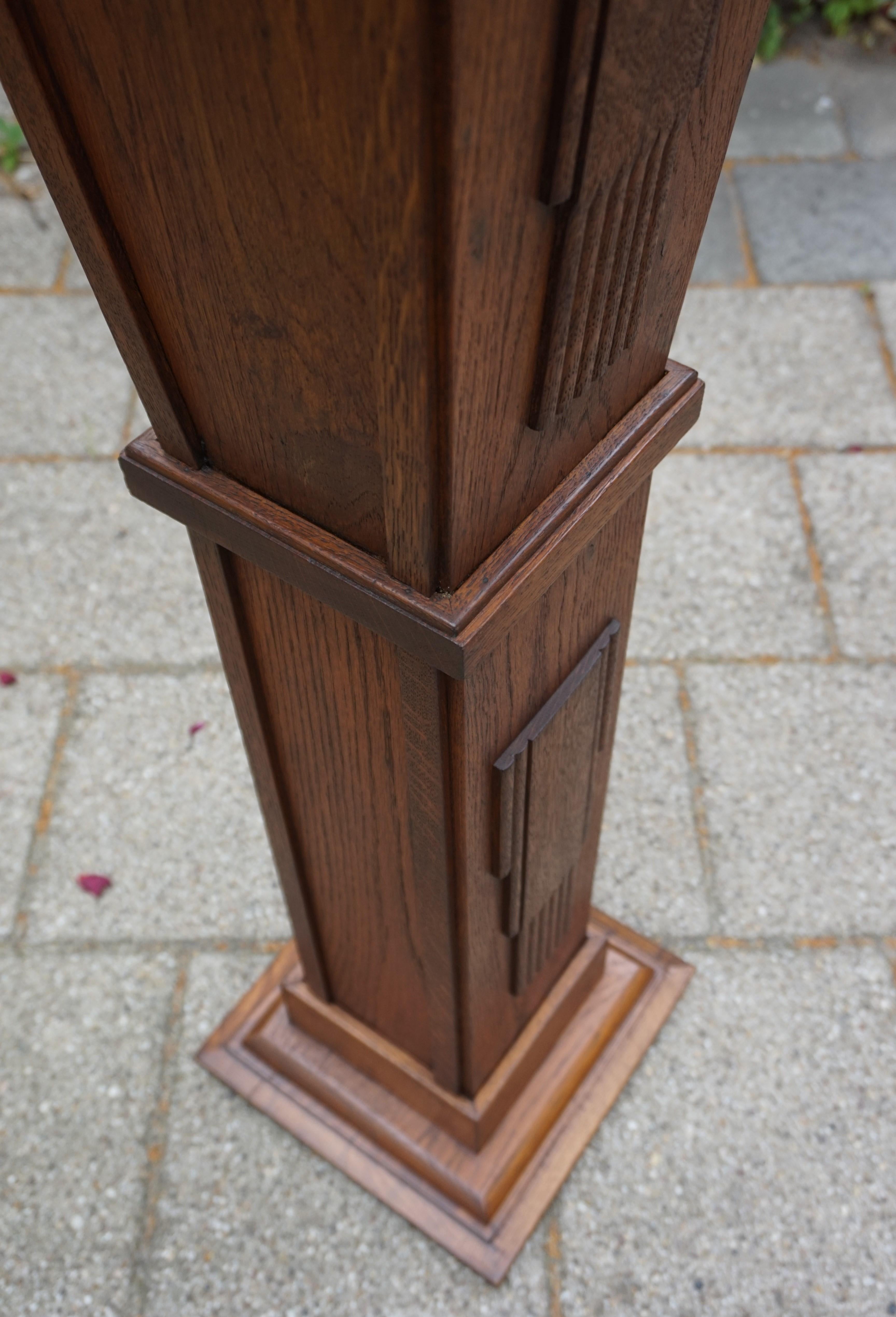 20th Century Geometrical Art Deco Pedestal / Sculpture Stand for Busts Sculptures Vases
