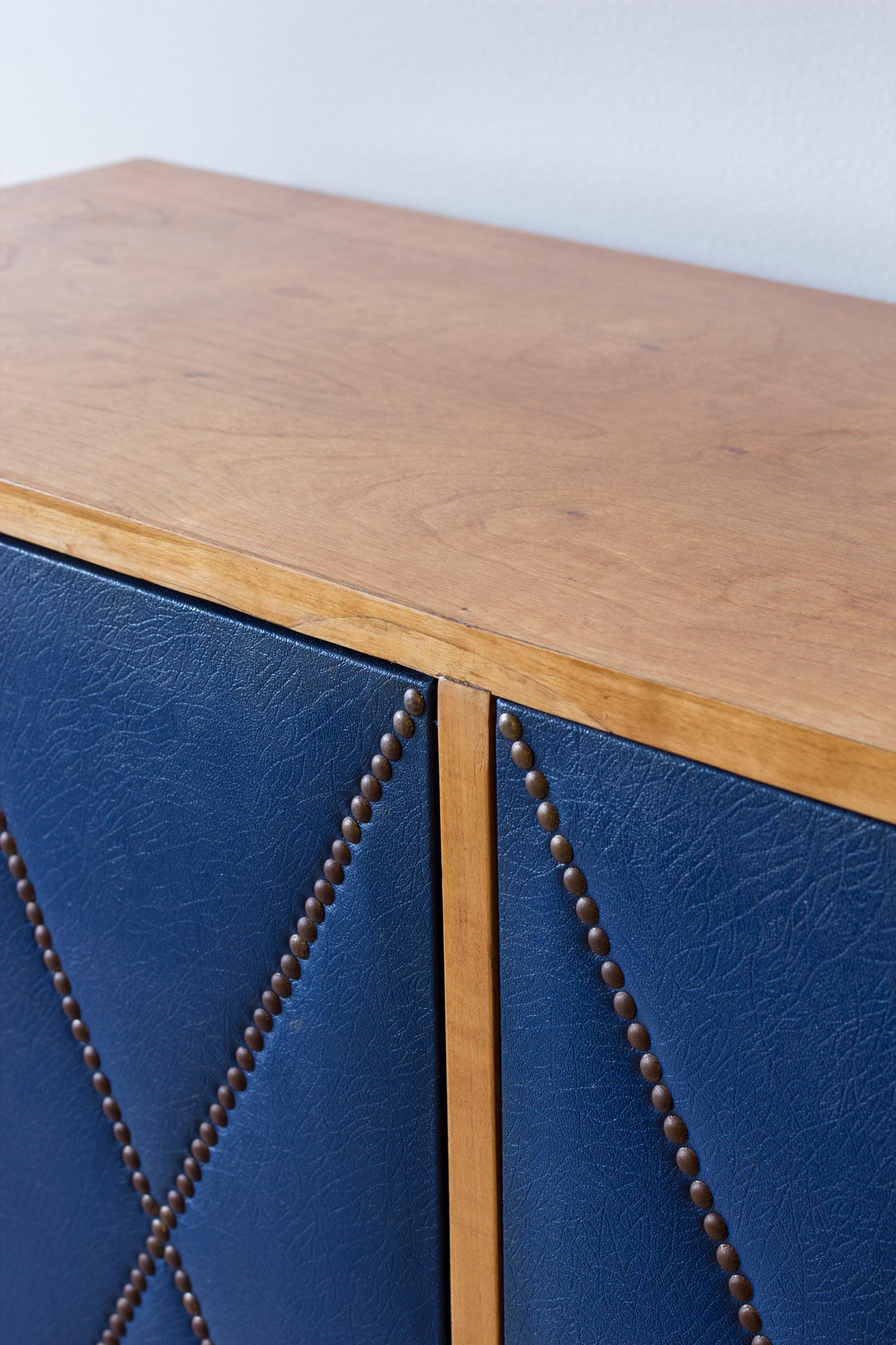 Geometrical blue cabinet attributed to Otto Schulz  and Boet, 1940s For Sale 9