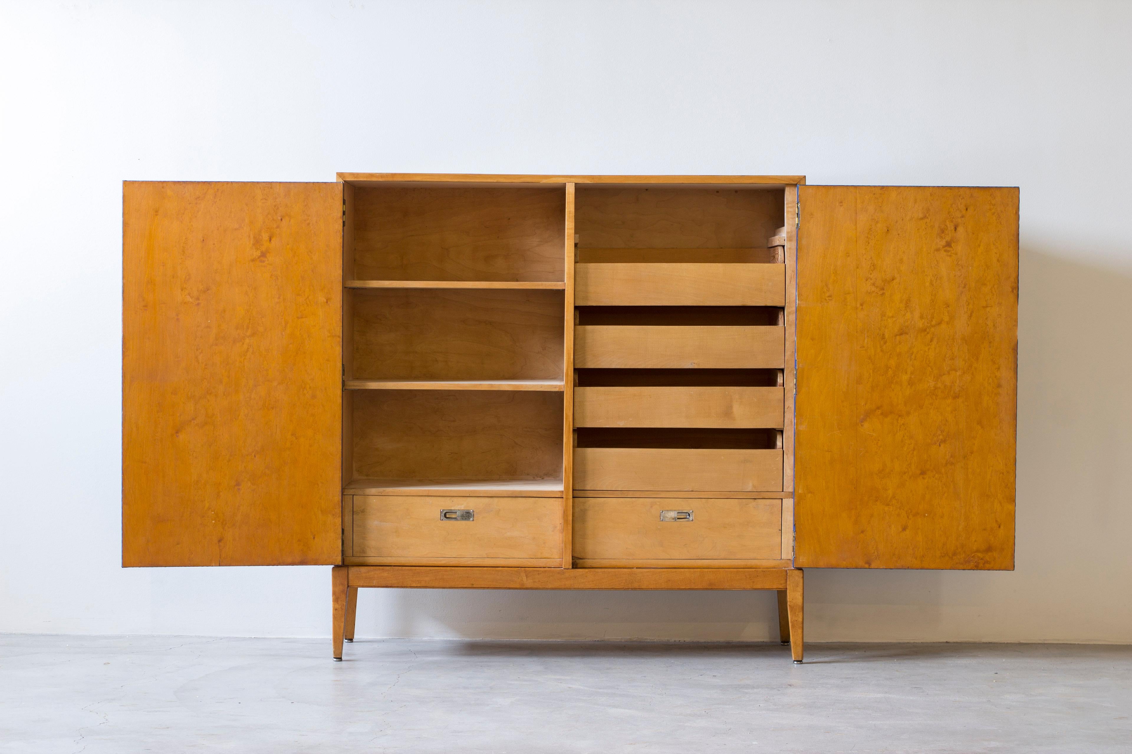 Geometrical blue cabinet attributed to Otto Schulz  and Boet, 1940s For Sale 1