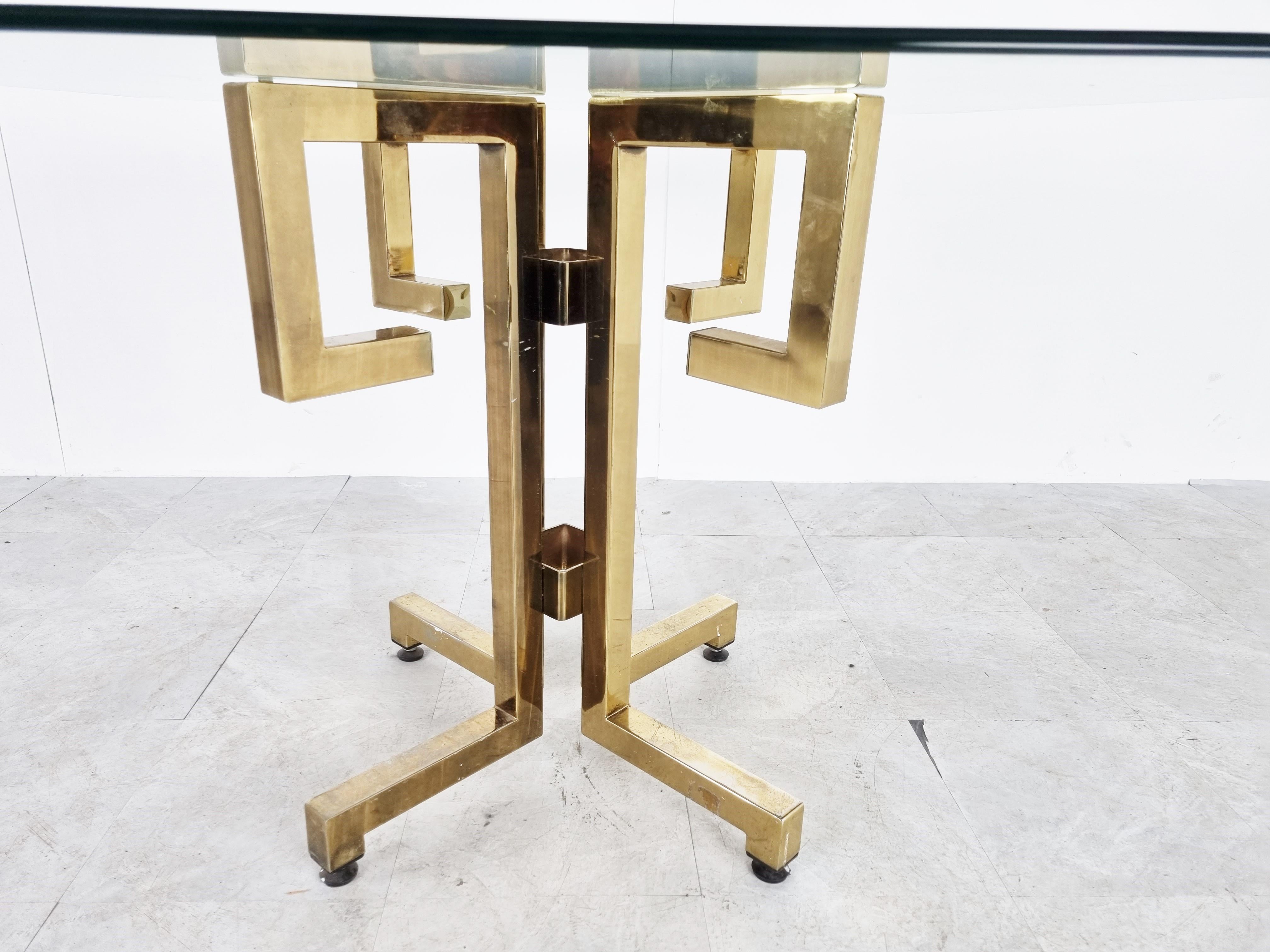 Geometrical Brass Dining Table, 1970s For Sale 2