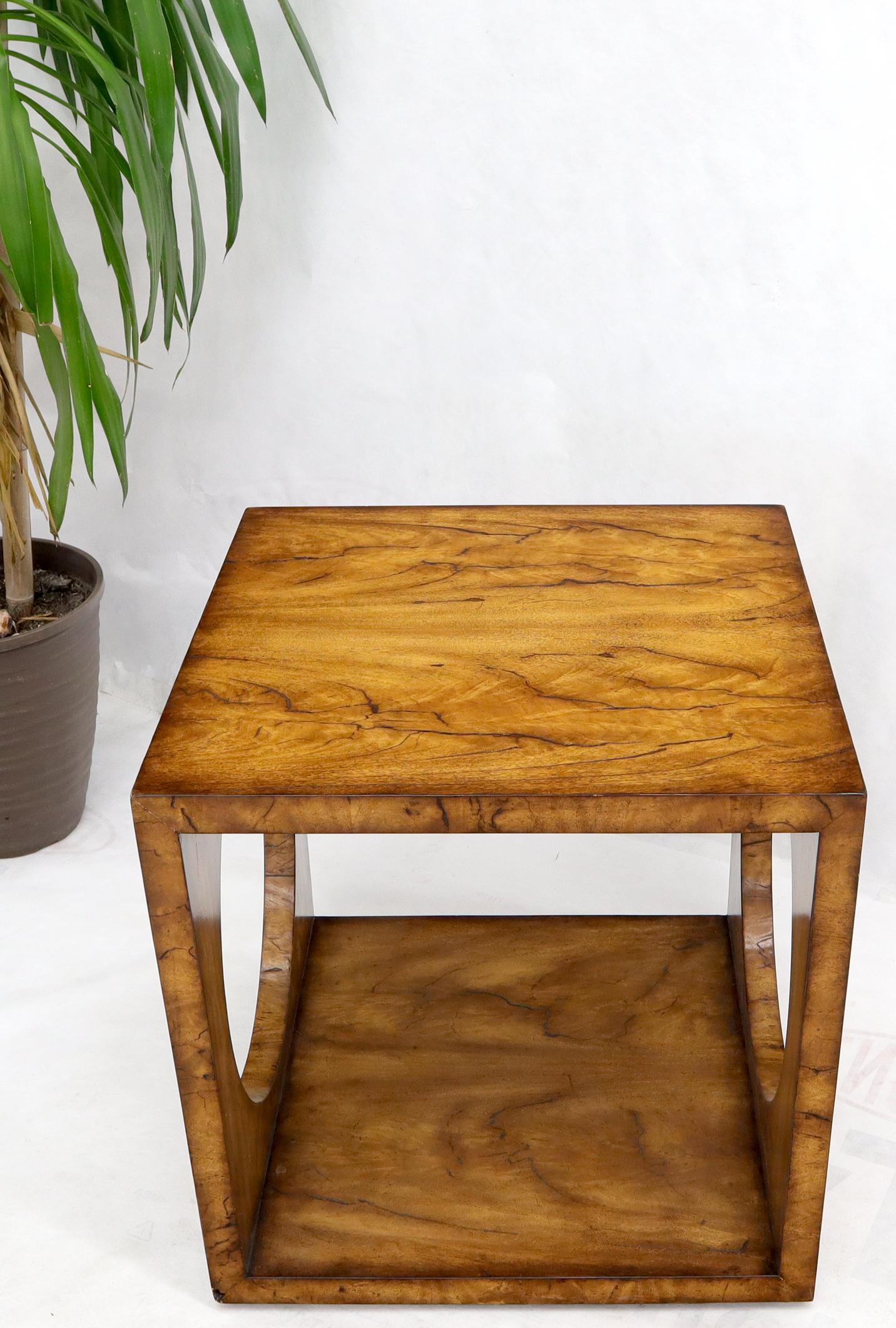 wood cube end table