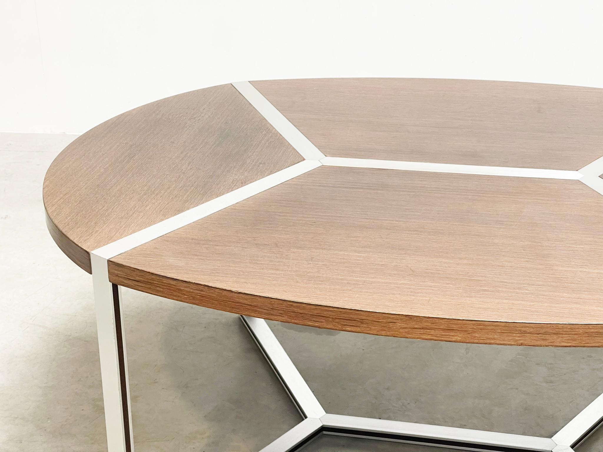 Late 20th Century Geometrical Ligne Roset dining table designed by Henri Lesetre and Claude Gailla For Sale