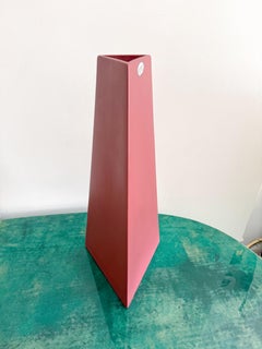 Geometrical Rose Ceramic Vase by Evangeline, Quebec 1970s – Postmodern Memphis