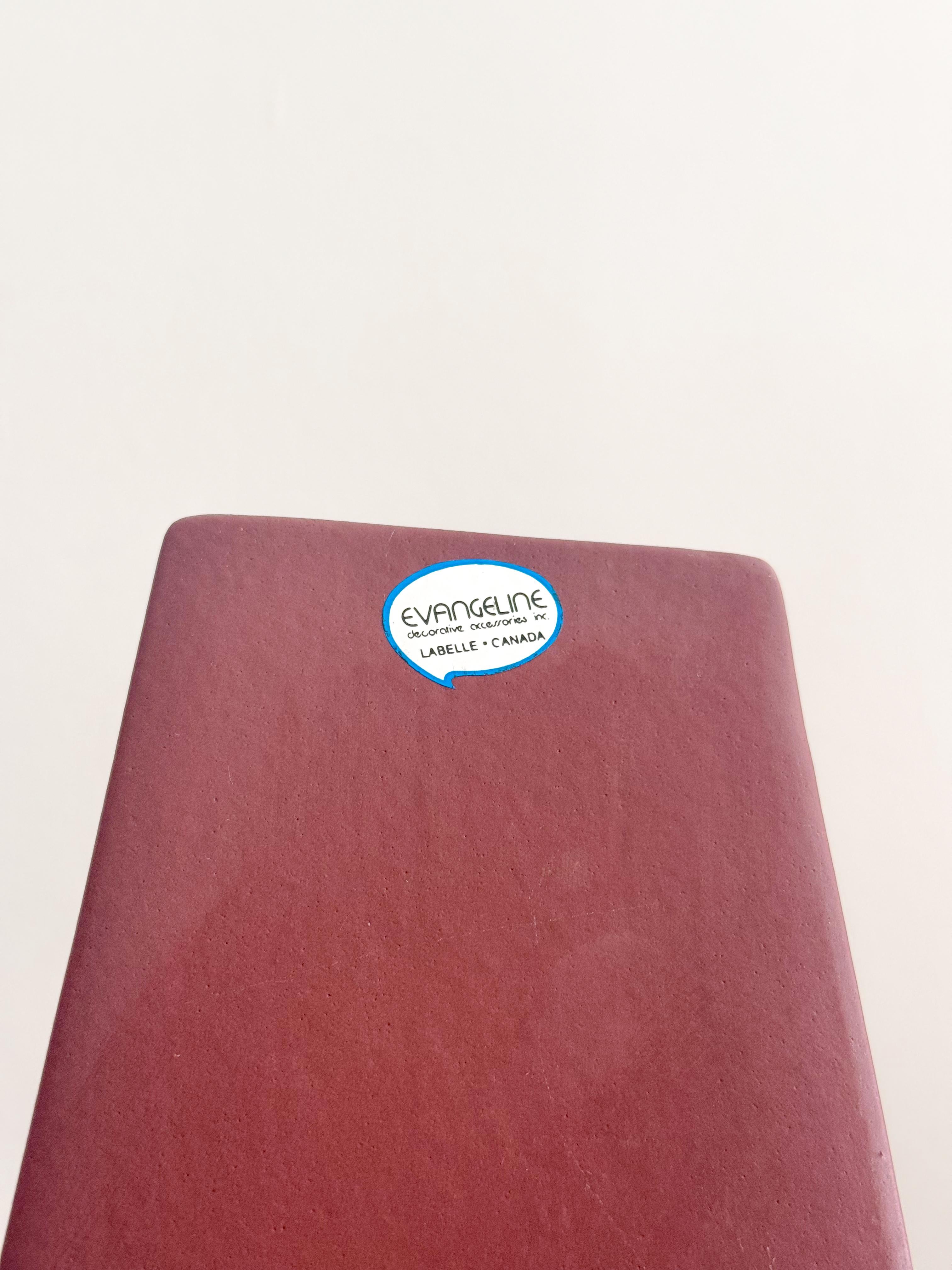 Geometrical Rose Ceramic Vase by Evangeline, Quebec 1970s – Postmodern Memphis For Sale 1