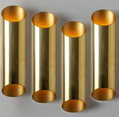 Geometrical Tube Brass Sconces in Style of Nanda Vigo, Italy, 1960s