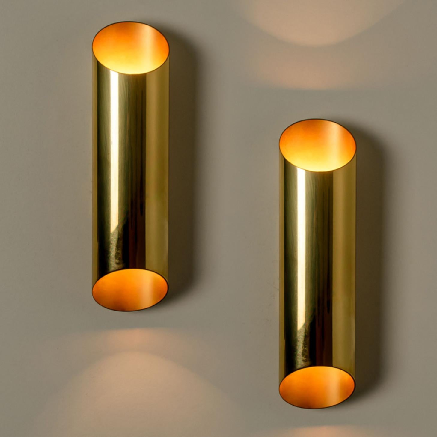 Geometrical Tube Brass Sconces in Style of Nanda Vigo, Italy, 1960s For Sale 1