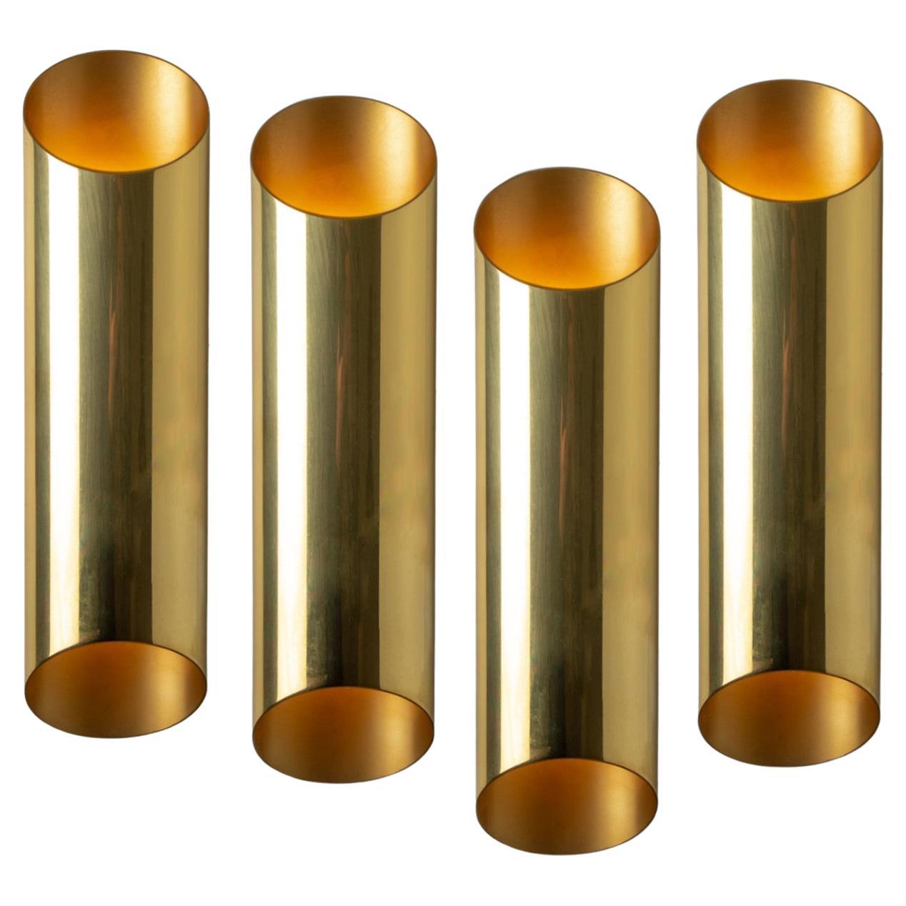 Geometrical Tube Brass Sconces in Style of Nanda Vigo, Italy, 1960s For Sale