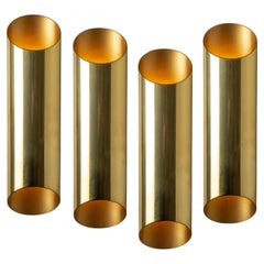 Geometrical Tube Brass Sconces in Style of Nanda Vigo, Italy, 1960s