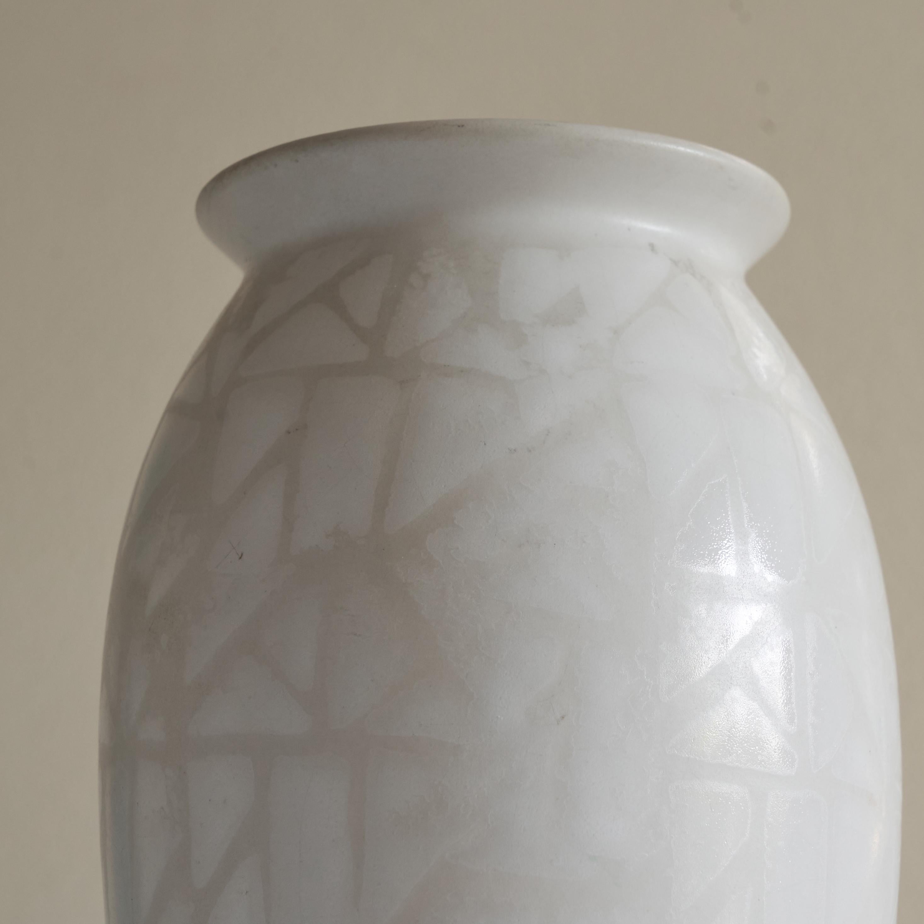 Geometrically Decorated Midcentury German Studio Pottery Vase, 1970s In Good Condition For Sale In Tilburg, NL