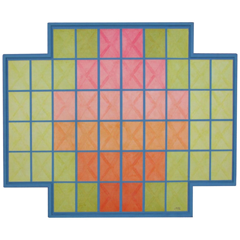 Geometrically Shaped Painting By Nelson Dudley For Sale At 1stdibs