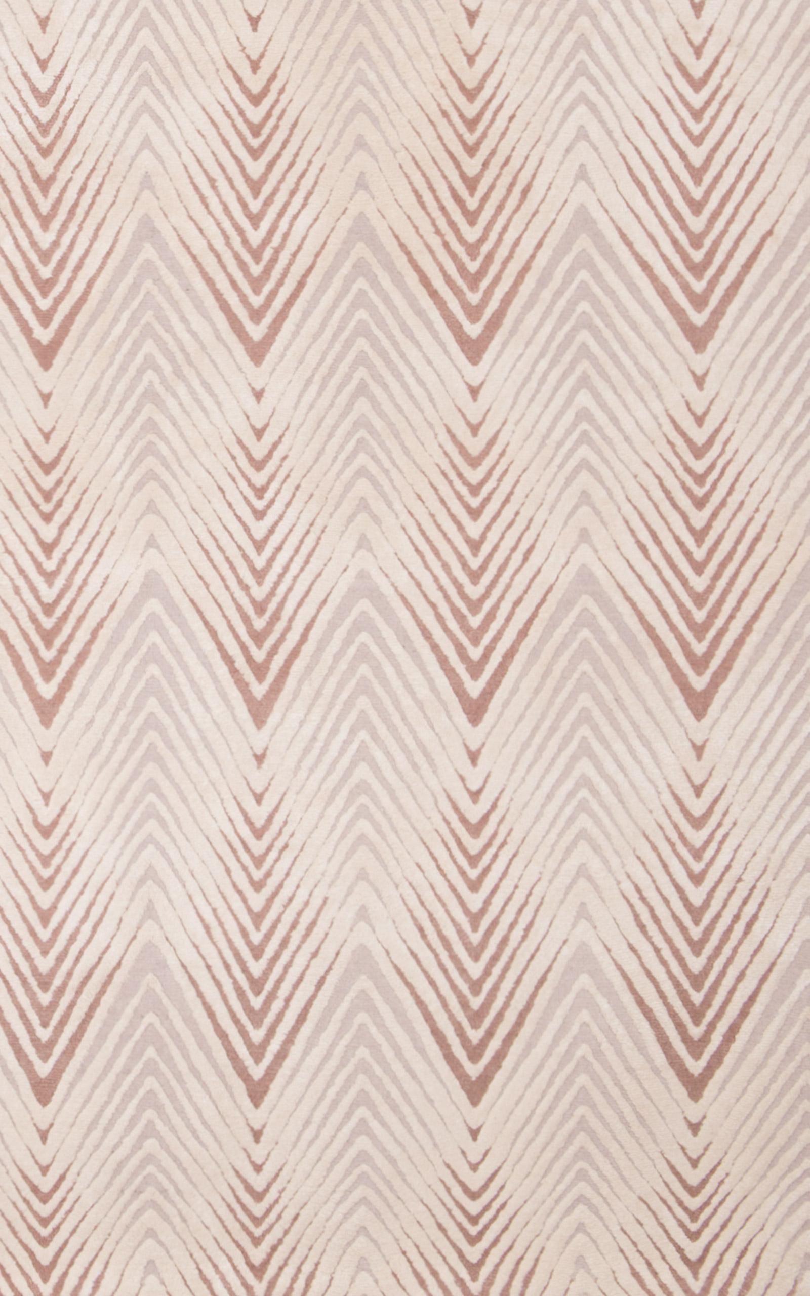 Geometrische Geometrie, Diamantstreifen, bläulich (Handgeknüpft) im Angebot