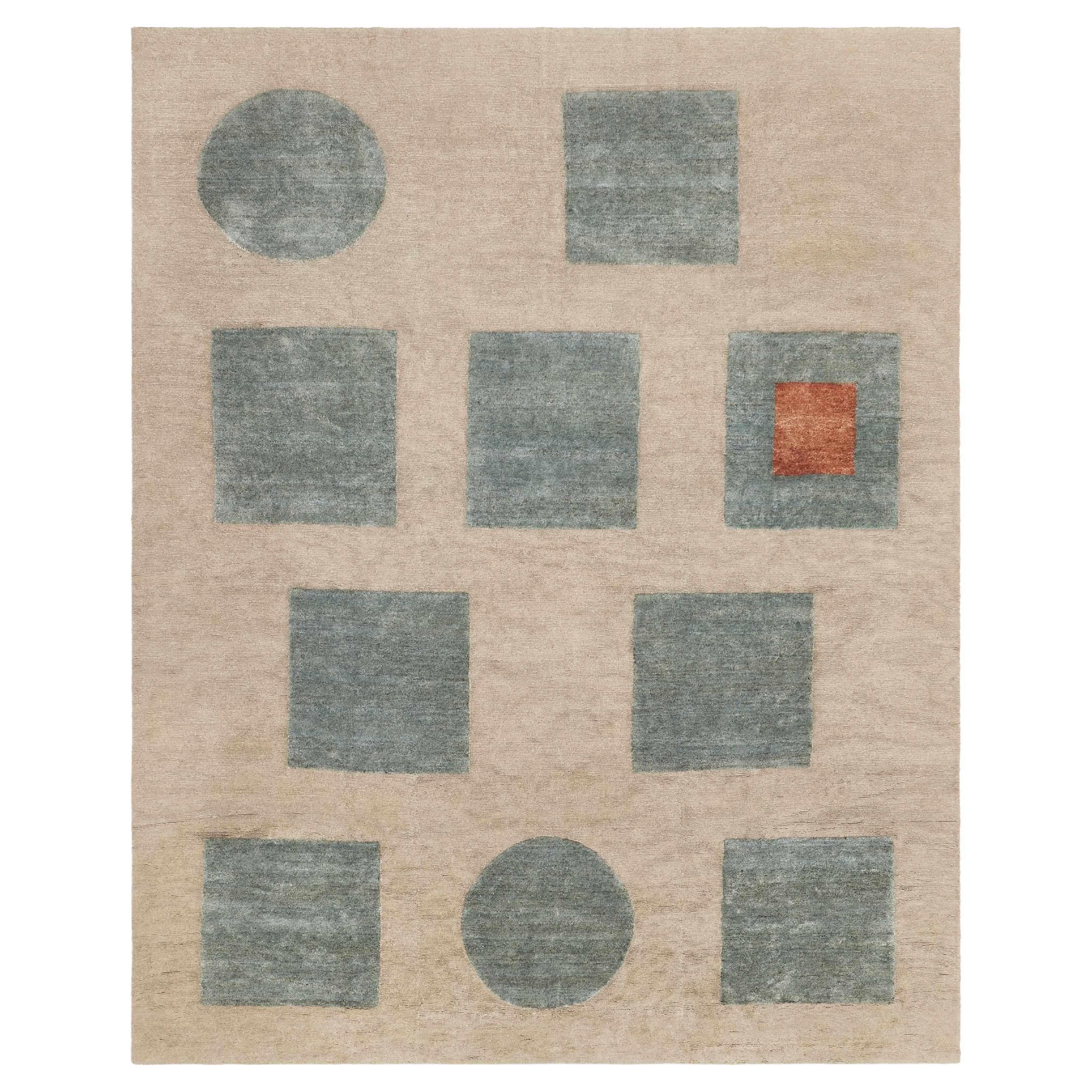 geometry. 002 - Hand-woven Linen & Nettle Rug