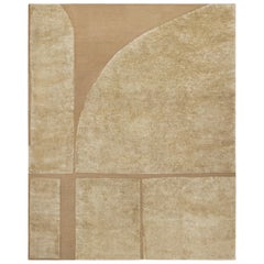 geometry. 003 - Hand-knotted Kilim field with raised cut pile motif
