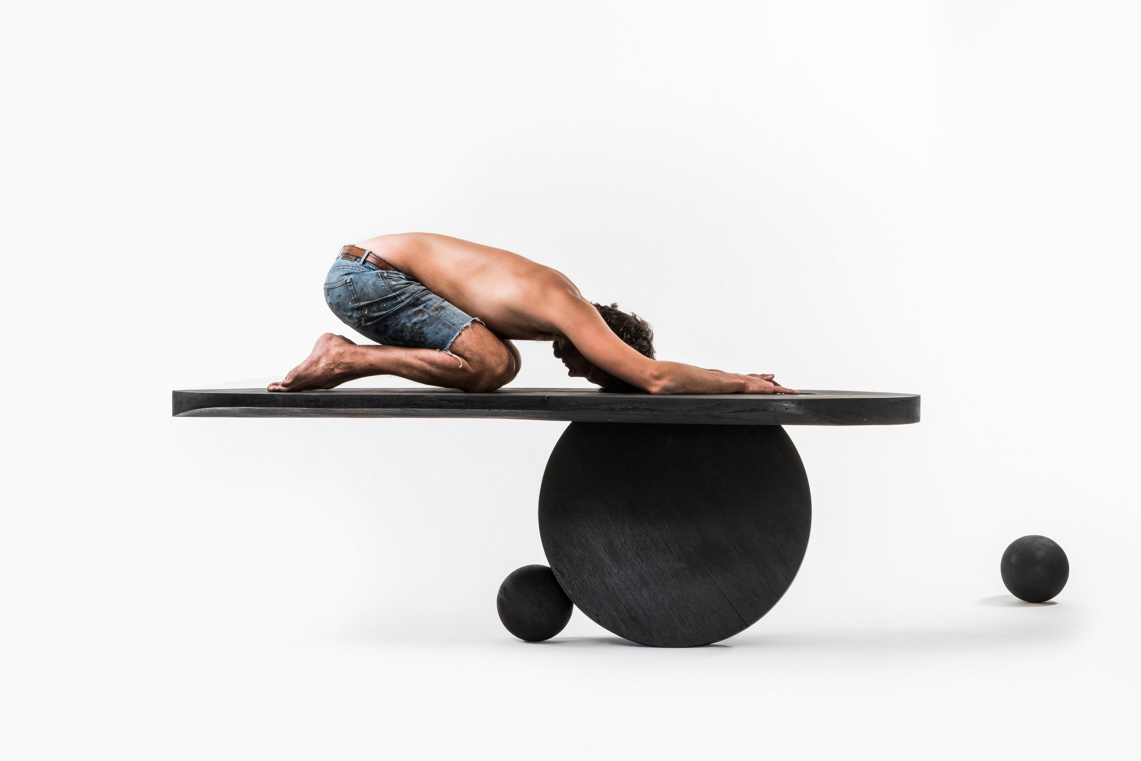 Geometry 0.3 Contemporary Table by Mircea Anghel is an exercise of shape and balance with curved objects. The design and making process sought composition and equilibrium, while providing a piece of furniture which standouts for its smooth