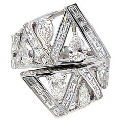 Geometry Diamond 18K White Gold Exclusive Ring