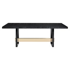 Geometry Marble Table, Nero Marquina Top, Handcrafted in Portugal by Duistt