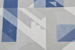 Hand-Tufted Geometric Rug by FULI, 10x13ft, Modern Design, China