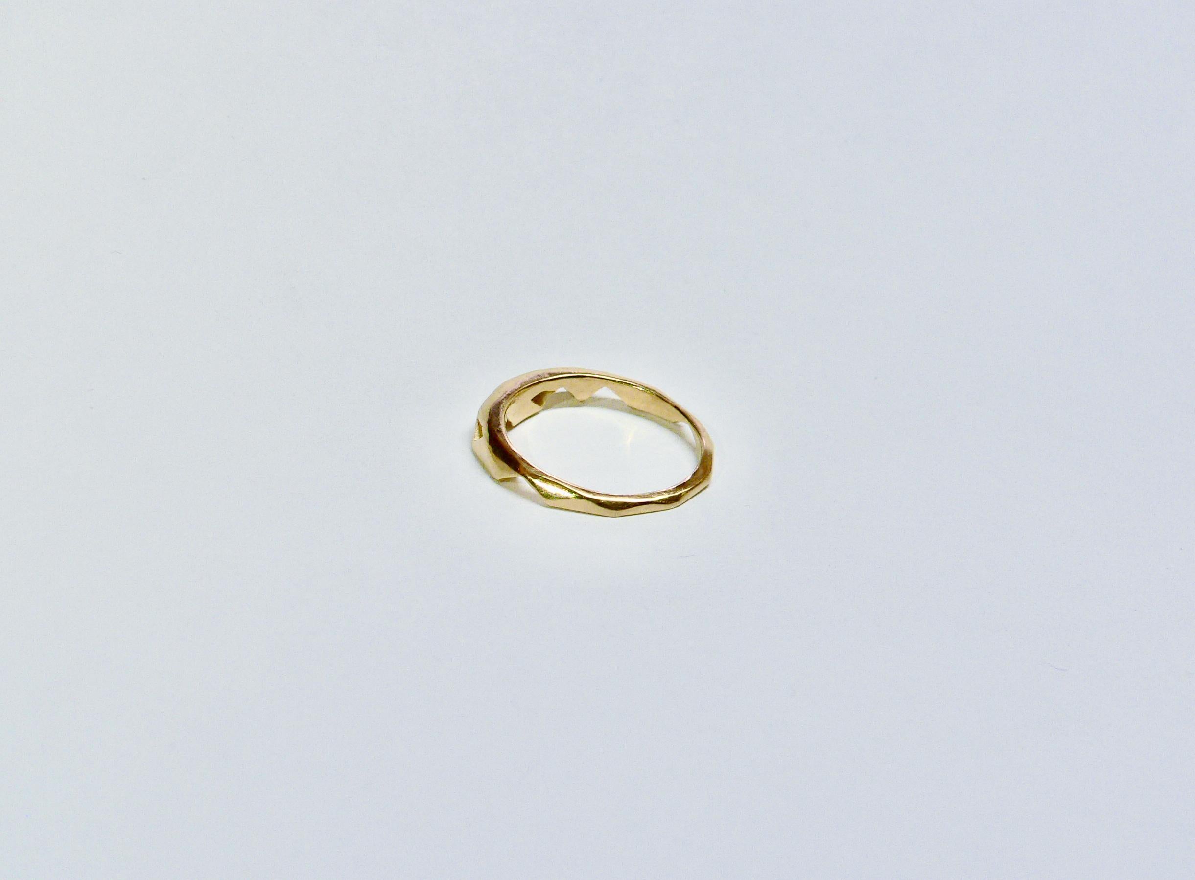 Geometrie-Ring A, Sterlingsilber, 18 Karat Gelbgold, vergoldet für Damen oder Herren im Angebot