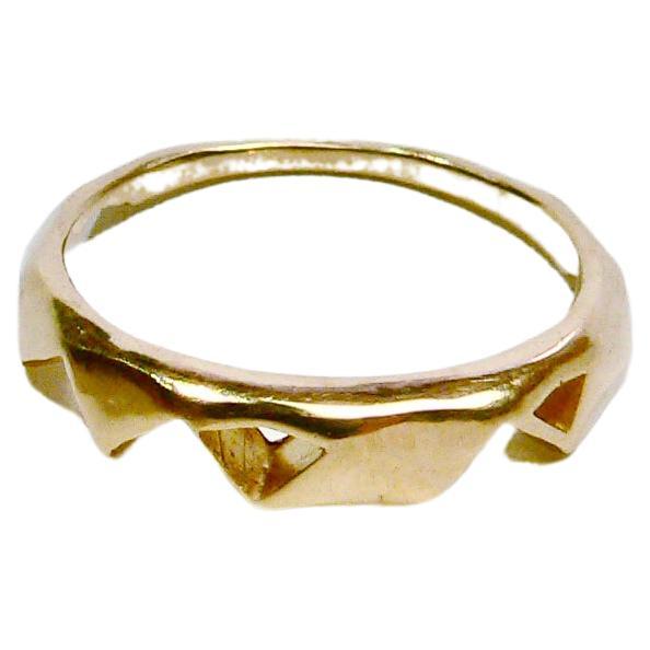 Geometrie-Ring A, Sterlingsilber, 18 Karat Gelbgold, vergoldet im Angebot