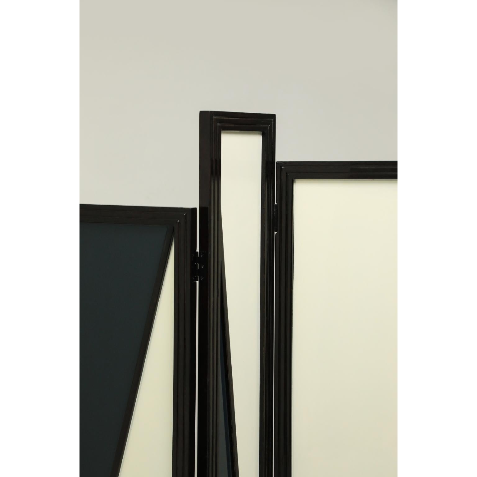 Paravento Geometry in legno massiccio laccato lucido e ottone di Artempo In condizioni Nuovo in vendita a Geneve, CH