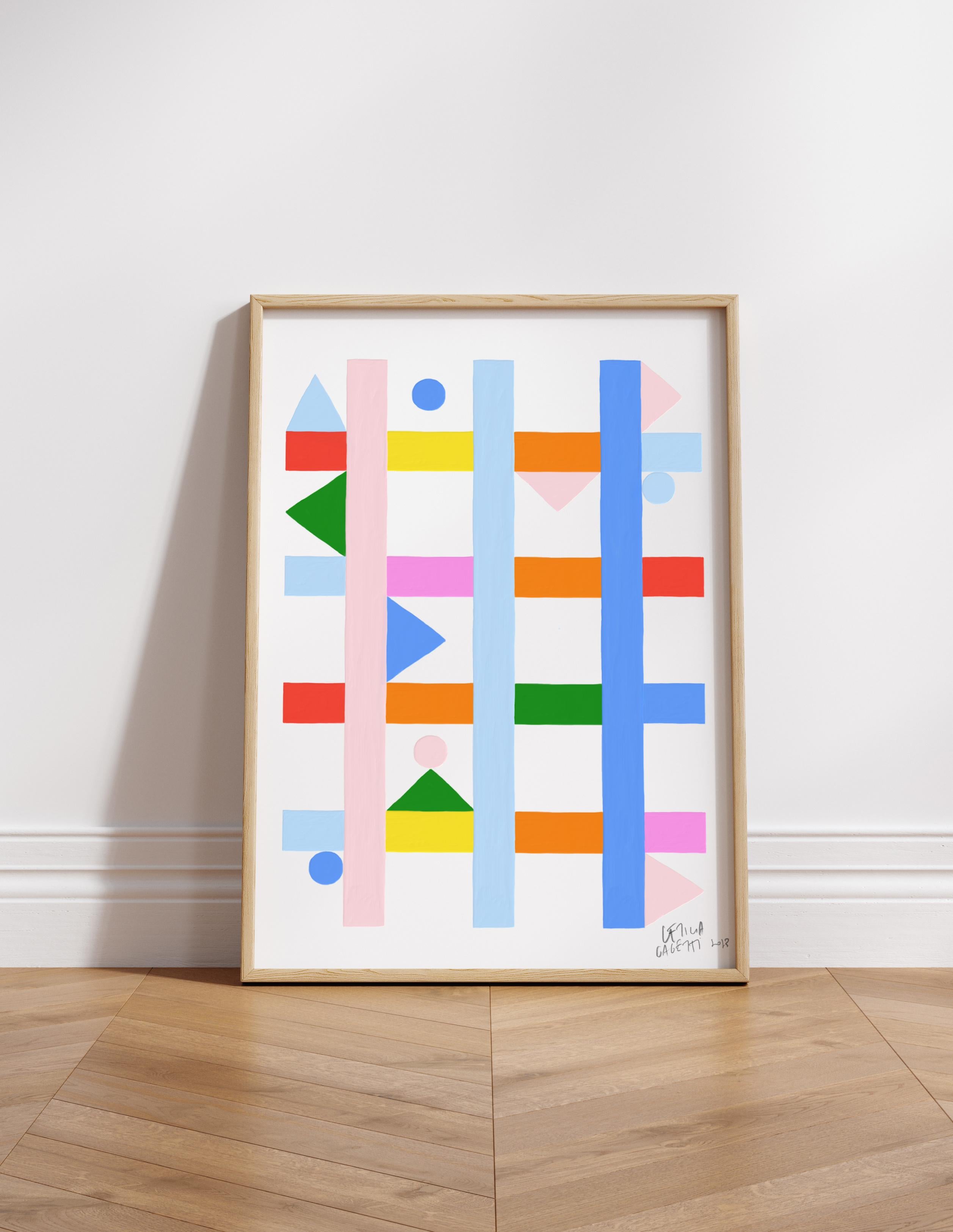 Abstract art print by Leticia Gagetti, printed on 260g high-quality paper with a matte finish that ensures vivid and saturated colors.

Crafted through giclée printing on museum-quality paper, this fine art print utilizes archival inks to capture