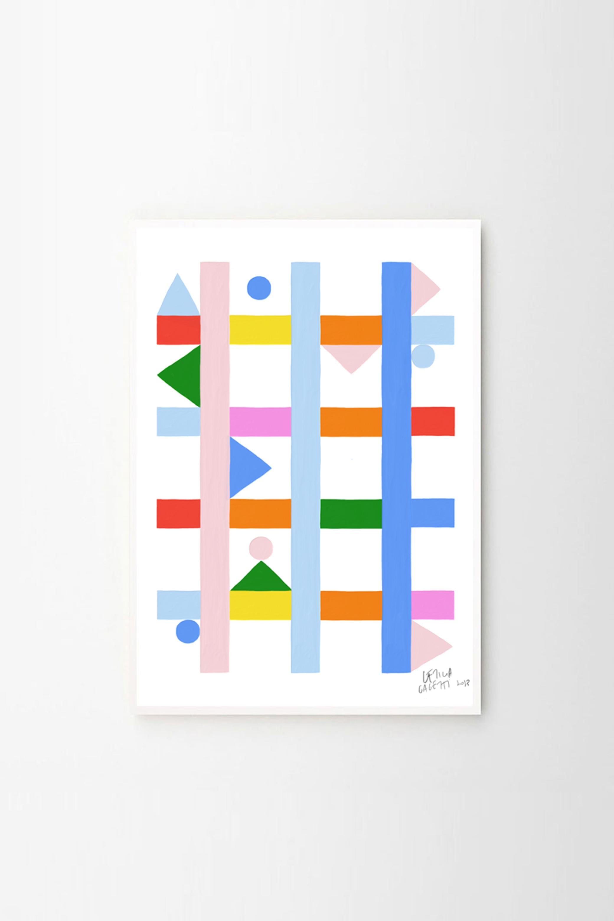 Papier Estudios Geométricos Wall Art Print by Leticia Gagetti #05 - Multiple Sizes en vente