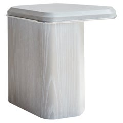 Geomorph Nesting Table Large Tall Greige Oak & Aluminum by Mary Ratcliffe Studio