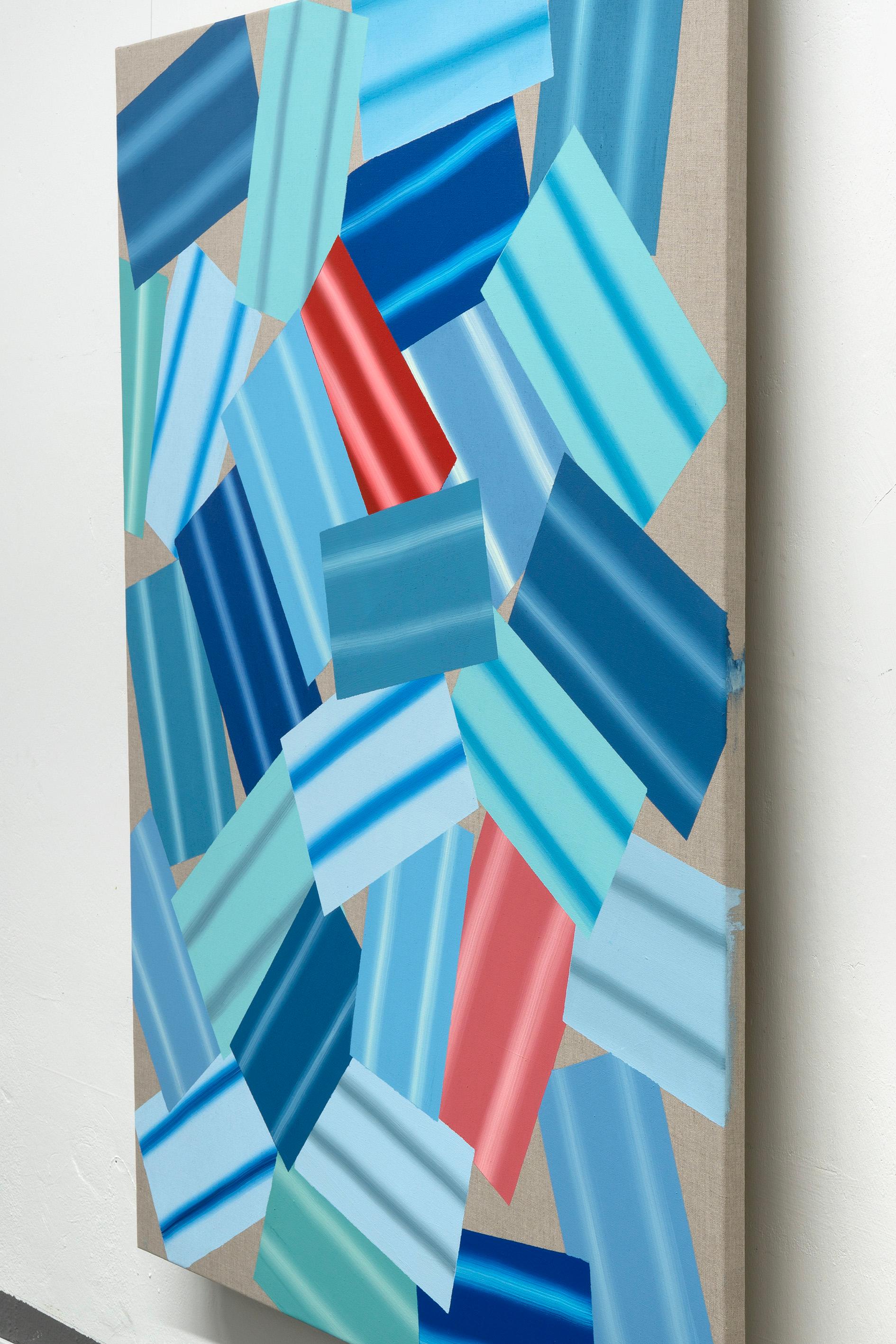 Baram 25 - Bleu Abstract Painting par Geonwoo Lee