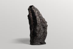 Contemporary Organic Form, Dark Grey Ceramic Sculptural Vase by Niclas Wolf