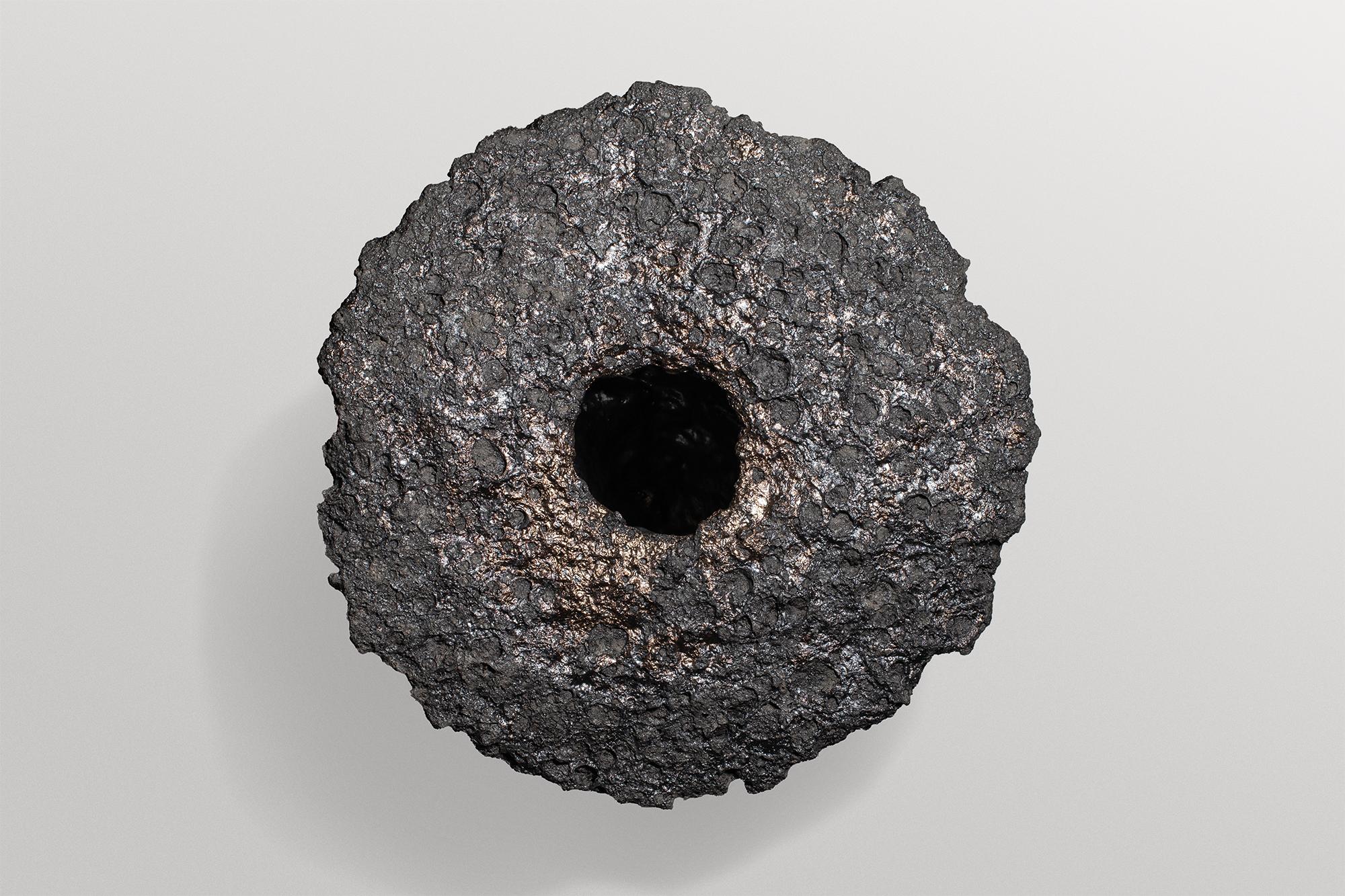 Post-Modern Inspired from Earth’s Origins, Organic Form Clay Sculptural Vase by Niclas Wolf For Sale