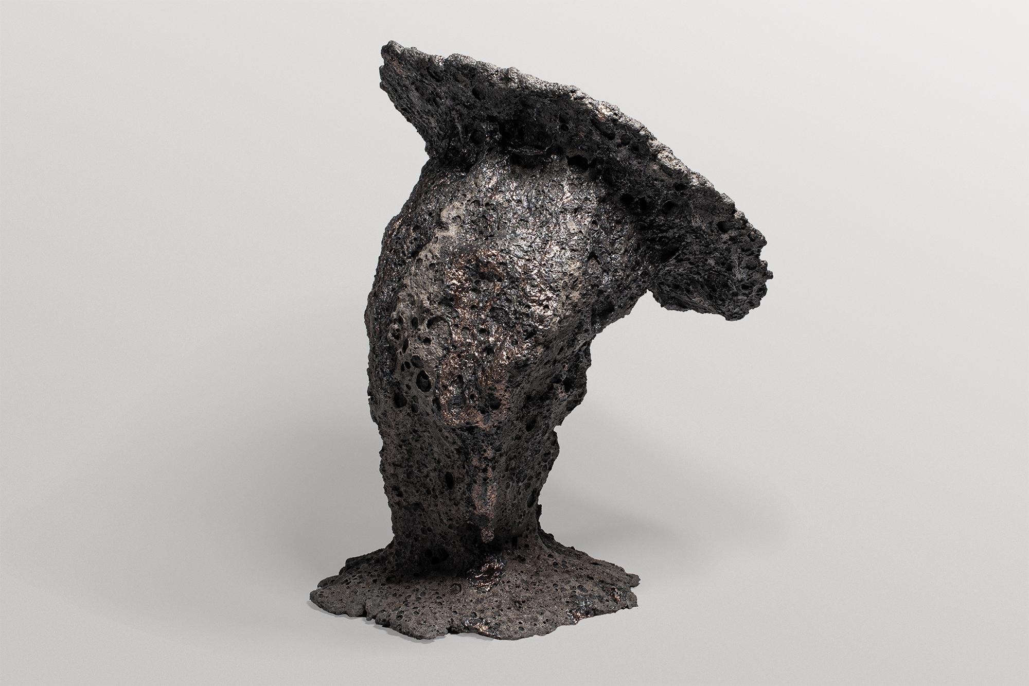 Inspired from Earth’s Origins, Organic Form Clay Sculptural Vase by Niclas Wolf In New Condition For Sale In Geneve, CH