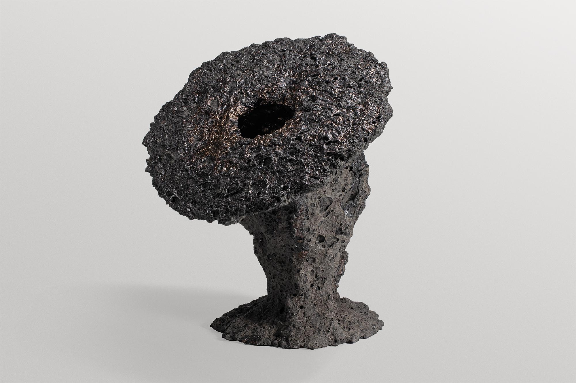 Inspired from Earth’s Origins, Organic Form Clay Sculptural Vase by Niclas Wolf For Sale 1