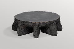 Contemporary Rough Form, Dark Grey Ceramic Sculpture Plate by Niclas Wolf