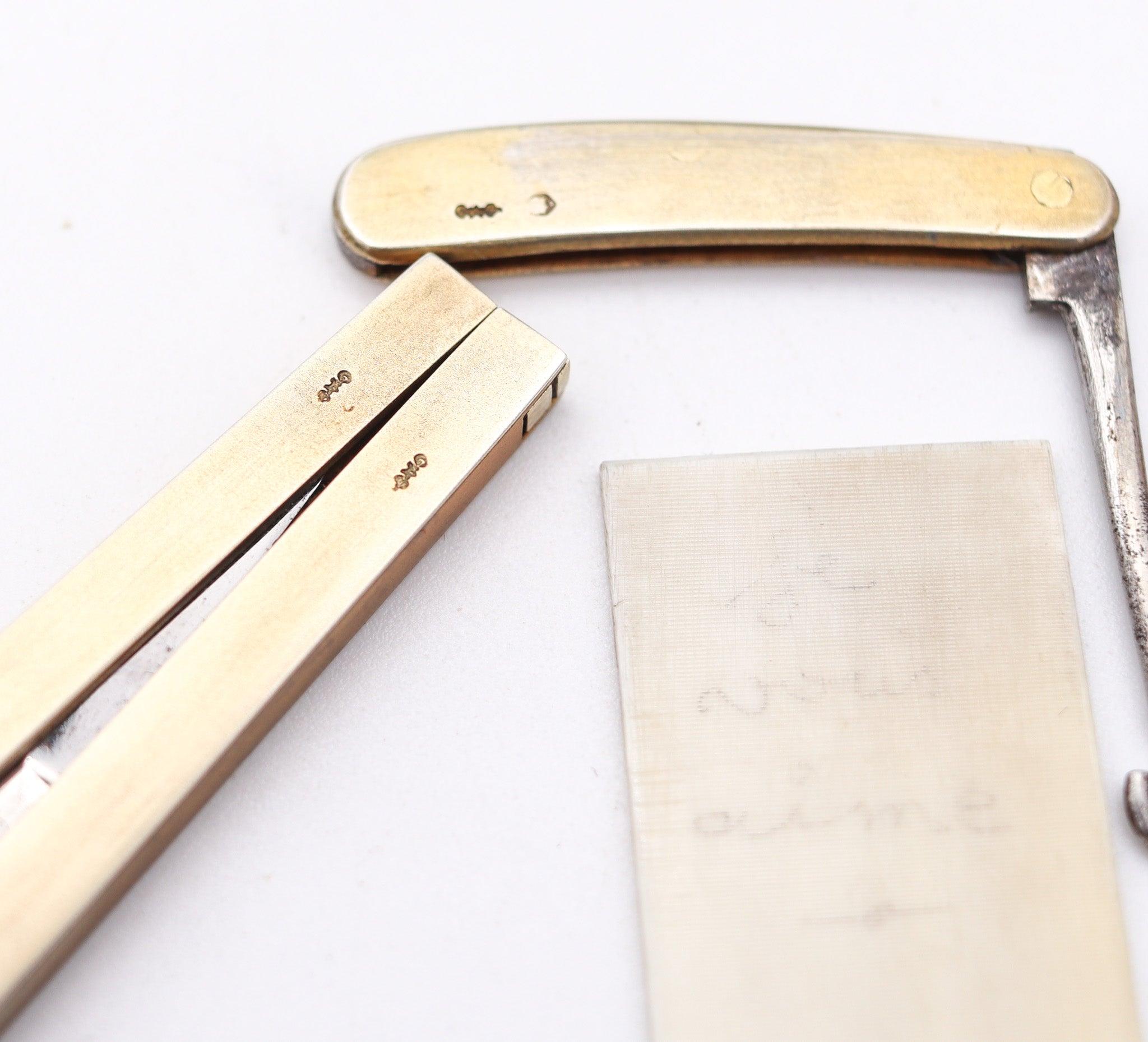 GEORG ADAM SCHEID 1900 Enameled Guilloche Etui Necessaire box In .800 Silver For Sale 2