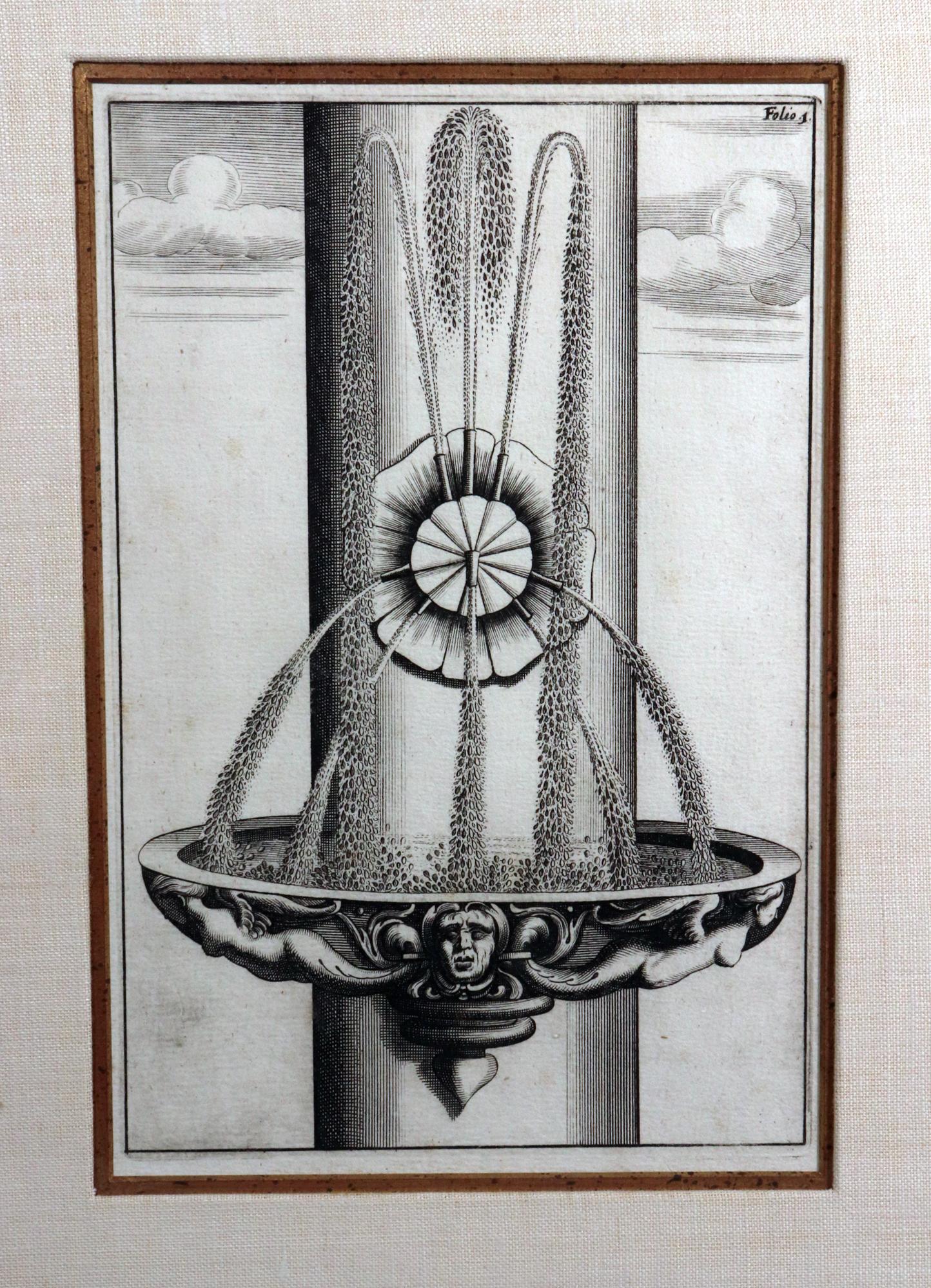 Georg Andreas Bockler’s Engravings of Architectural Fountains for Formal Gardens For Sale 5