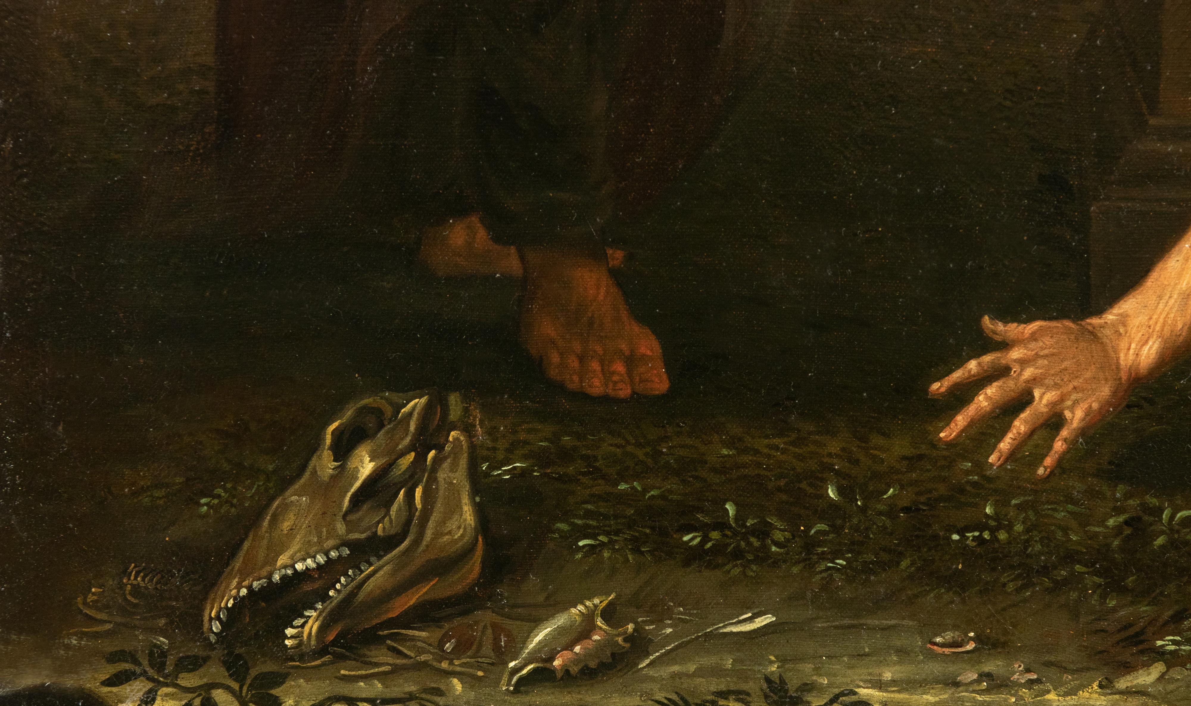 The Witch of Endor - Peinture à l'huile - Fin du 18e siècle - Painting de Georg Andreas Wolfgang