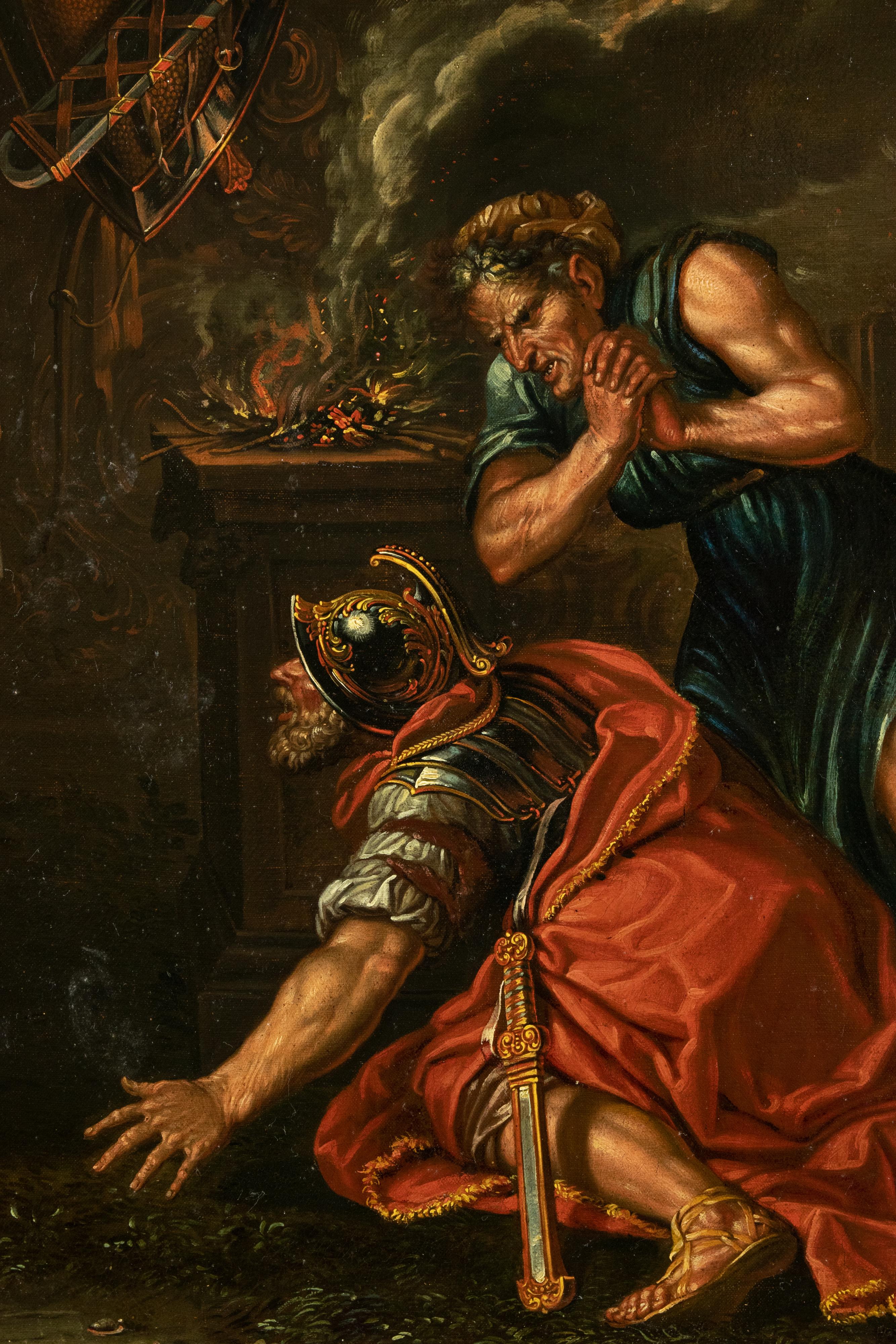 The Witch of Endor - Peinture à l'huile - Fin du 18e siècle en vente 1