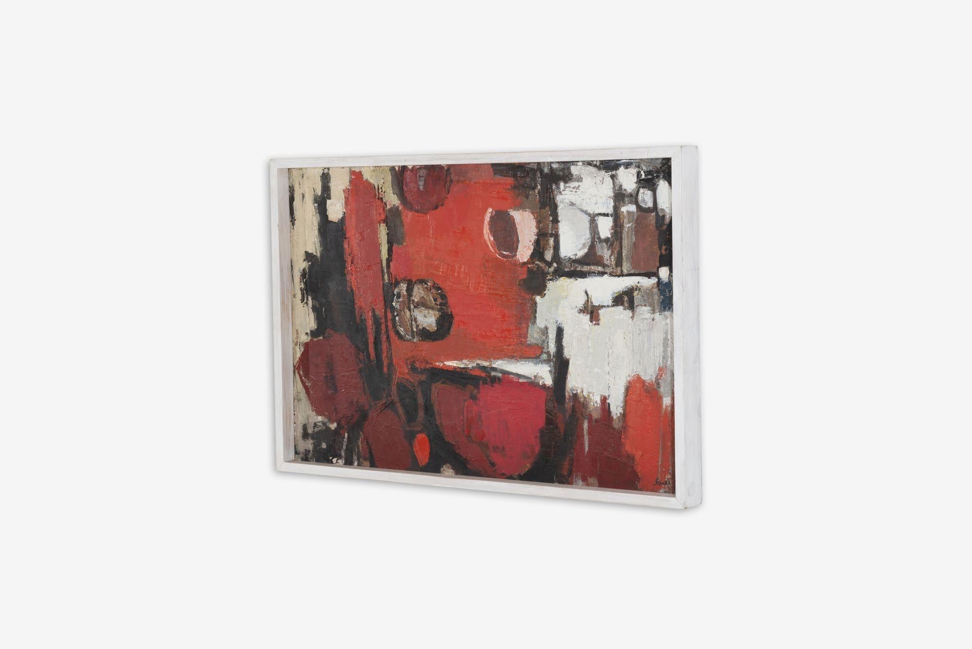 Abstrakte Gemäldekomposition von Georg August Stahl (1962-63) (amerikanisch) im Angebot