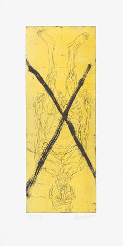 Avignon dada strip - 20th Century, Georg Baselitz, Selfportrait Figurative Print