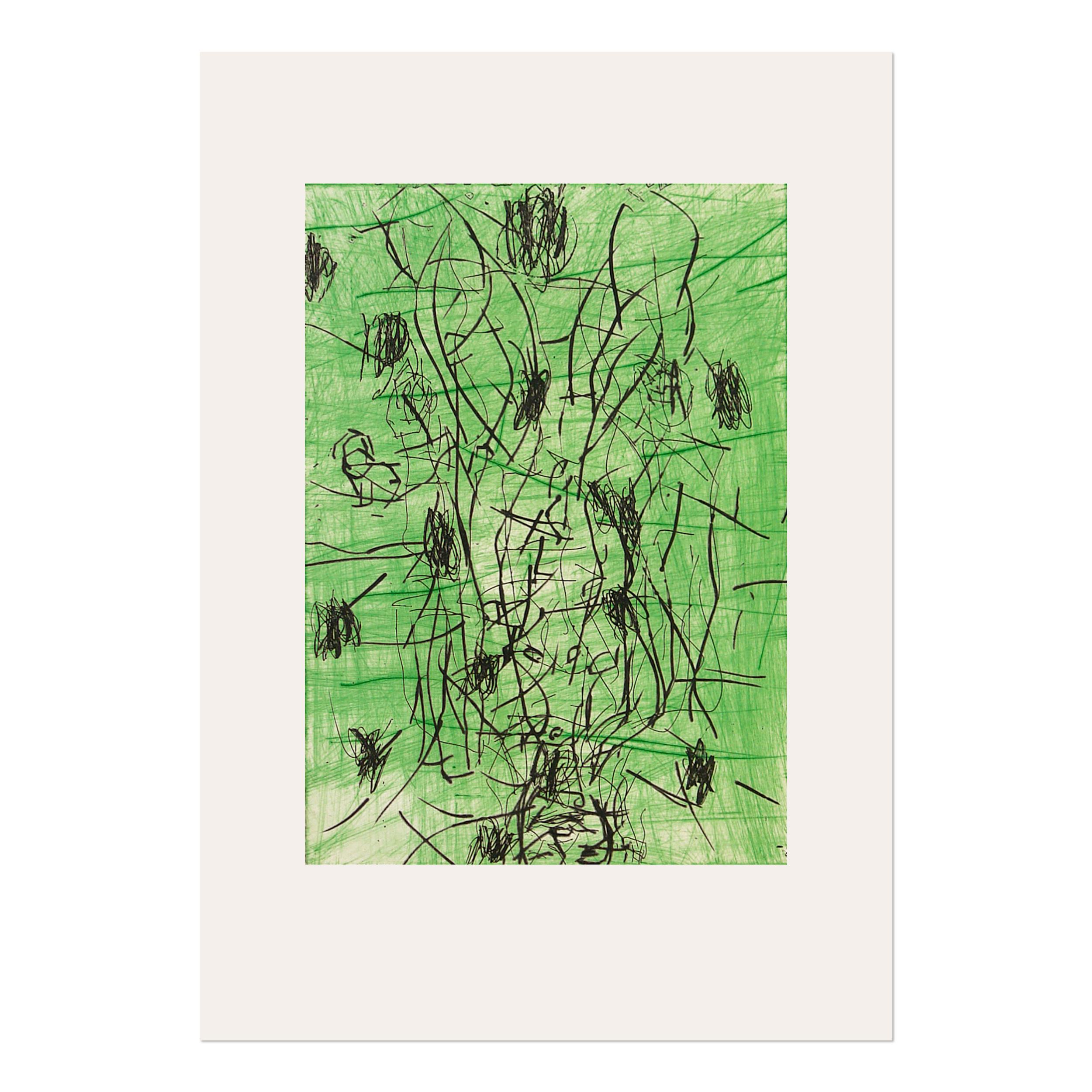 Georg Baselitz Abstract Print - Bart, Woodcut, 1990/91, Contemporary Art, Expressionism, 20th Century