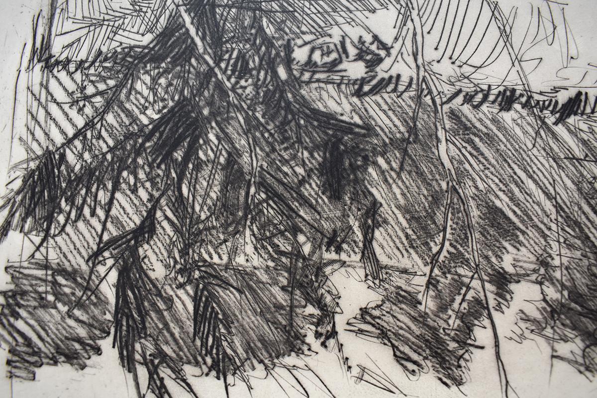 Komposition III, von: Eine Woche (Grau), Abstract Print, von Georg Baselitz