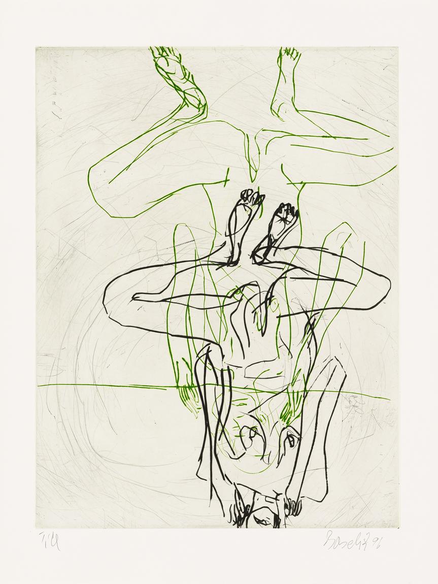 Doppelakt - Contemporary, Abstract, Etching, Figure, Women, Nude