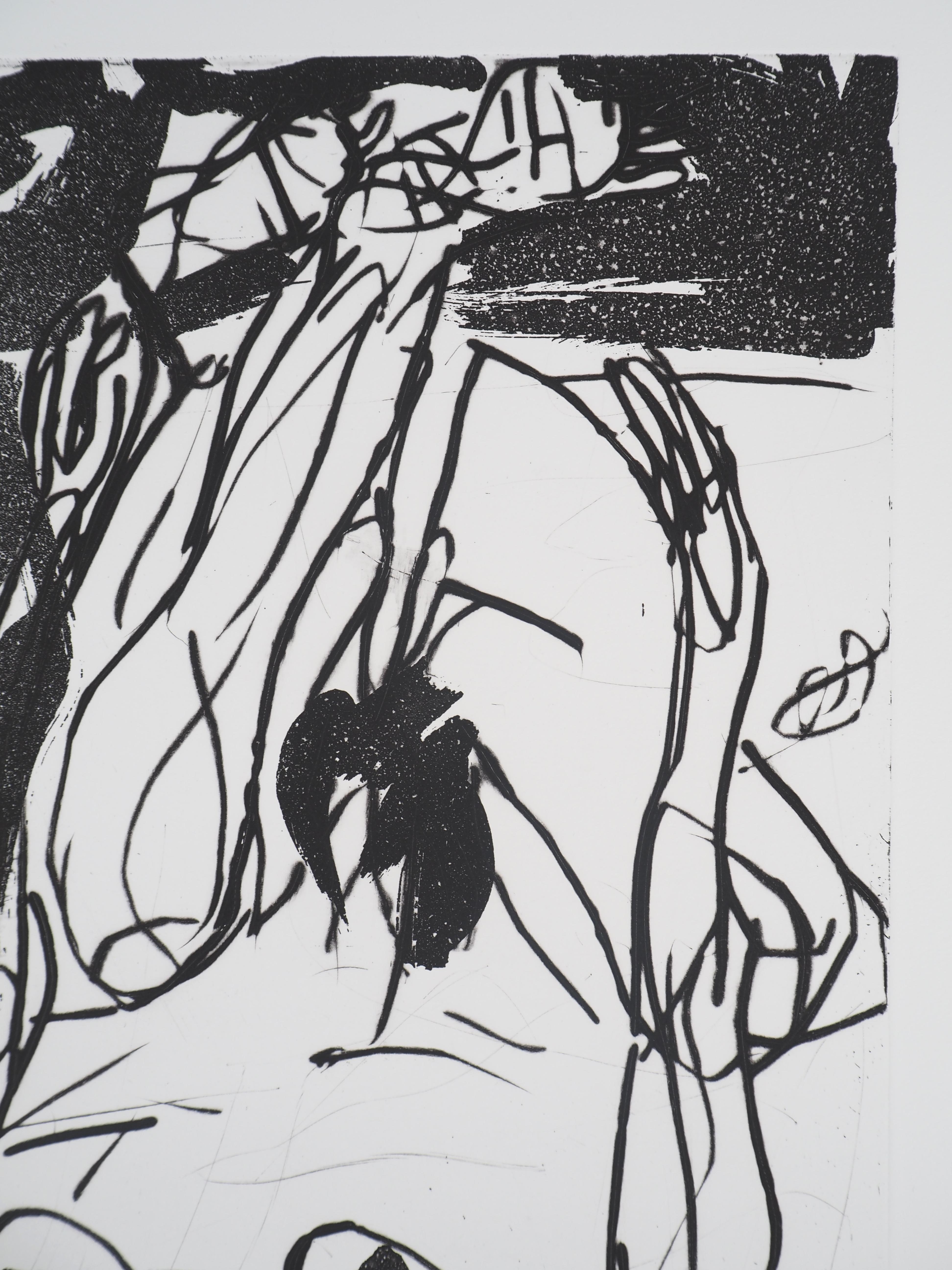 Elke Up Side Down : Tribute to Woman - Original etching For Sale 6