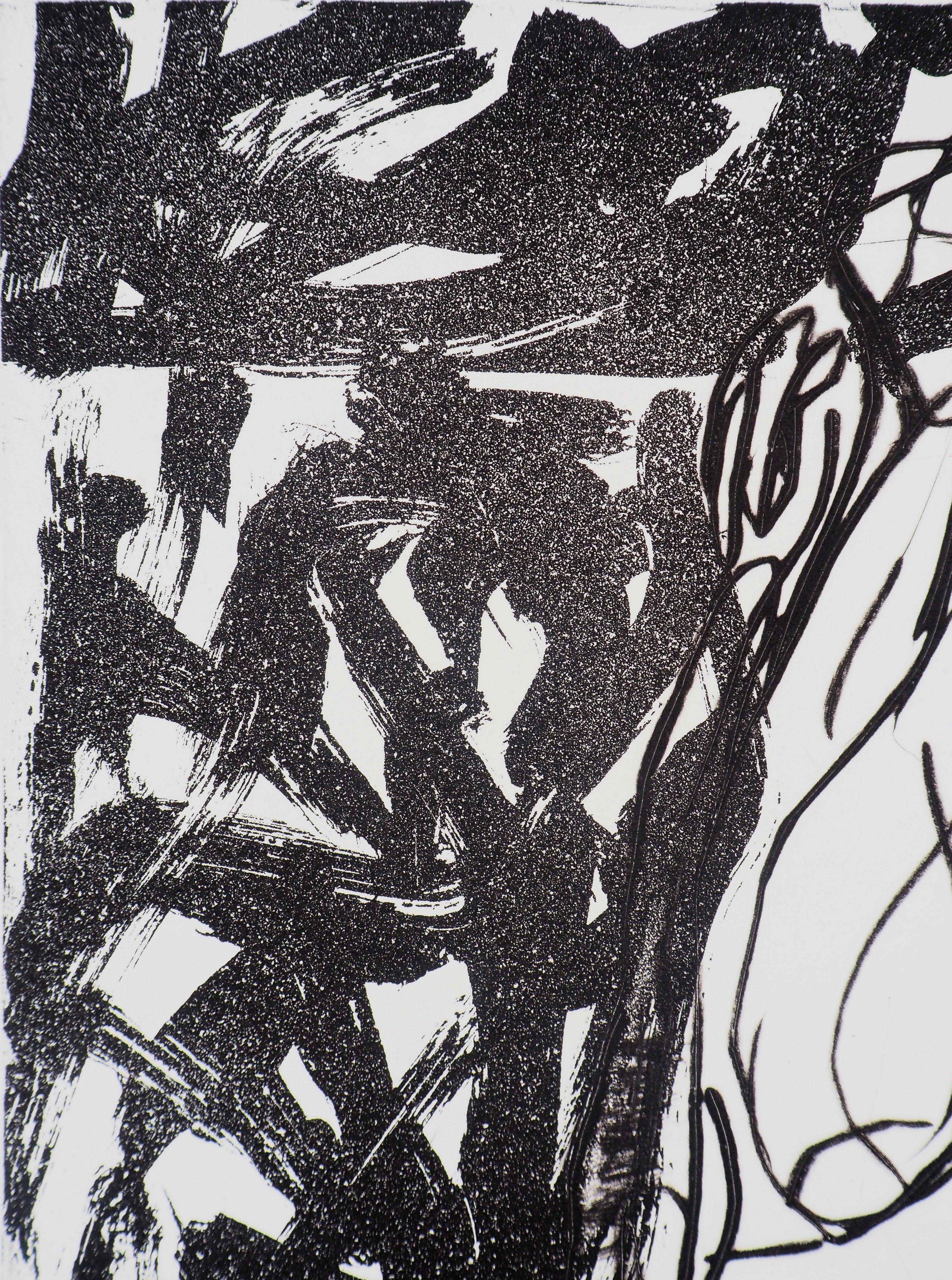 Elke Up Side Down : Tribute to Woman - Original etching For Sale 2