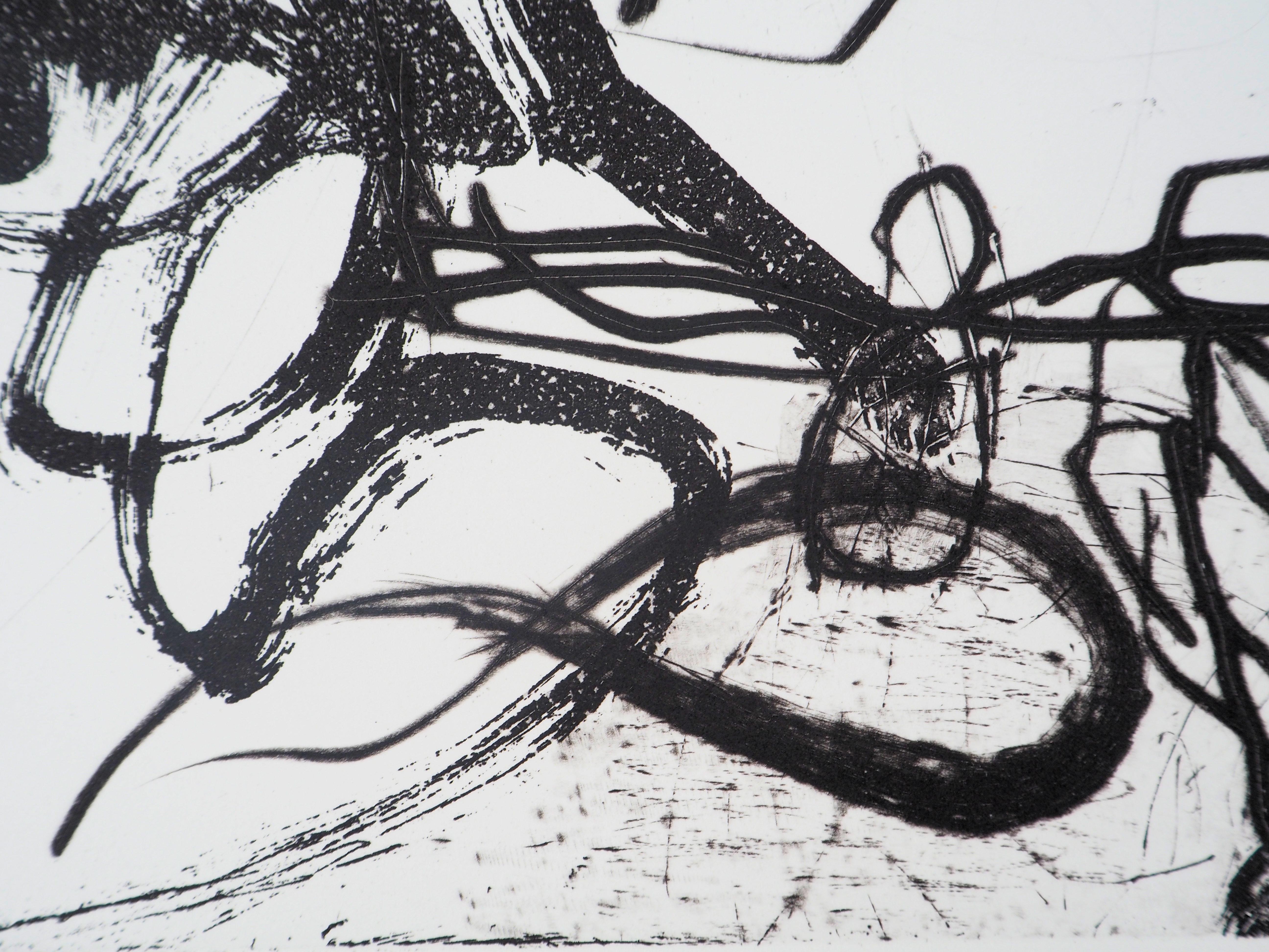 Elke Up Side Down : Tribute to Woman - Original etching For Sale 3