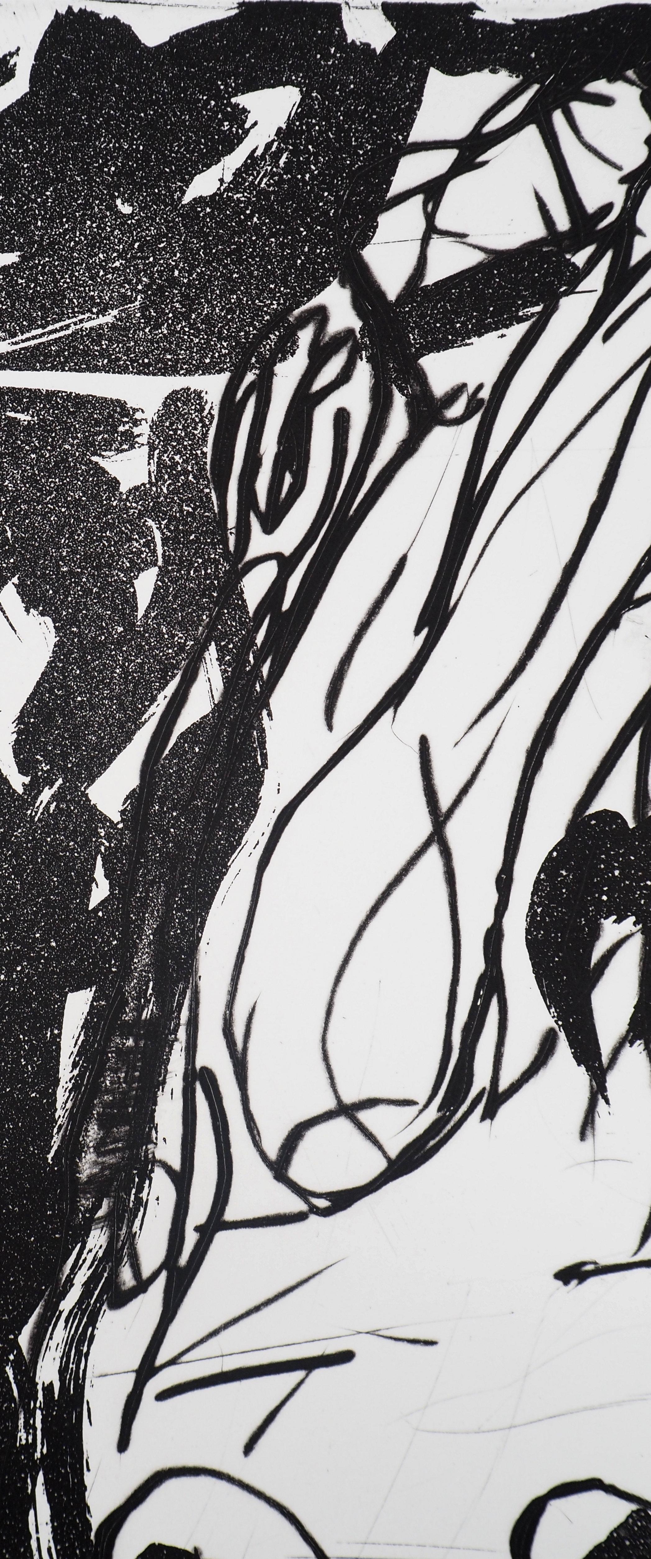 Elke Up Side Down : Tribute to Woman - Original etching For Sale 4